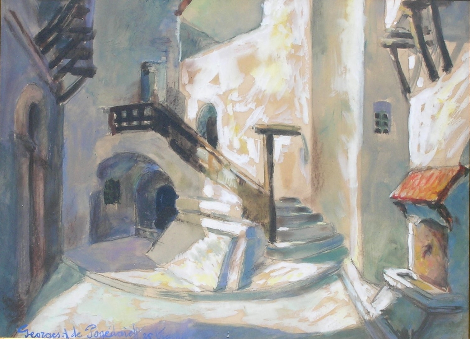 GEORGES DE POGEDAIEFF gche 46x63cm VIENNE 1926