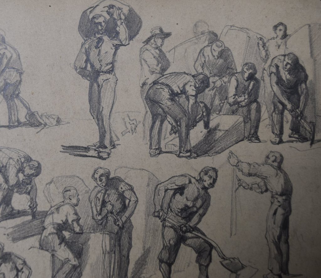 Étude Originale D'arbres à La Mine De Plomb - École De Fontainebleau, 1829