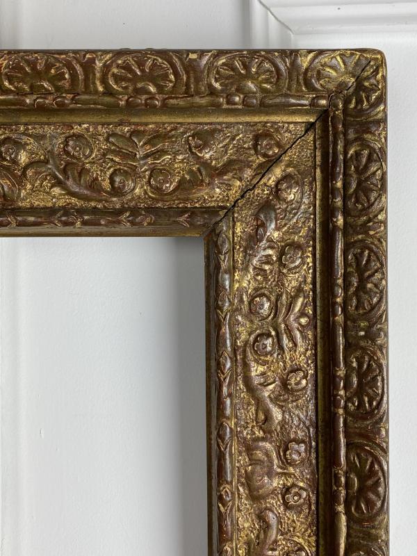 22 KT Or Doré Sculpté Cadre en Bois Par Vandauren Galerie 20x24