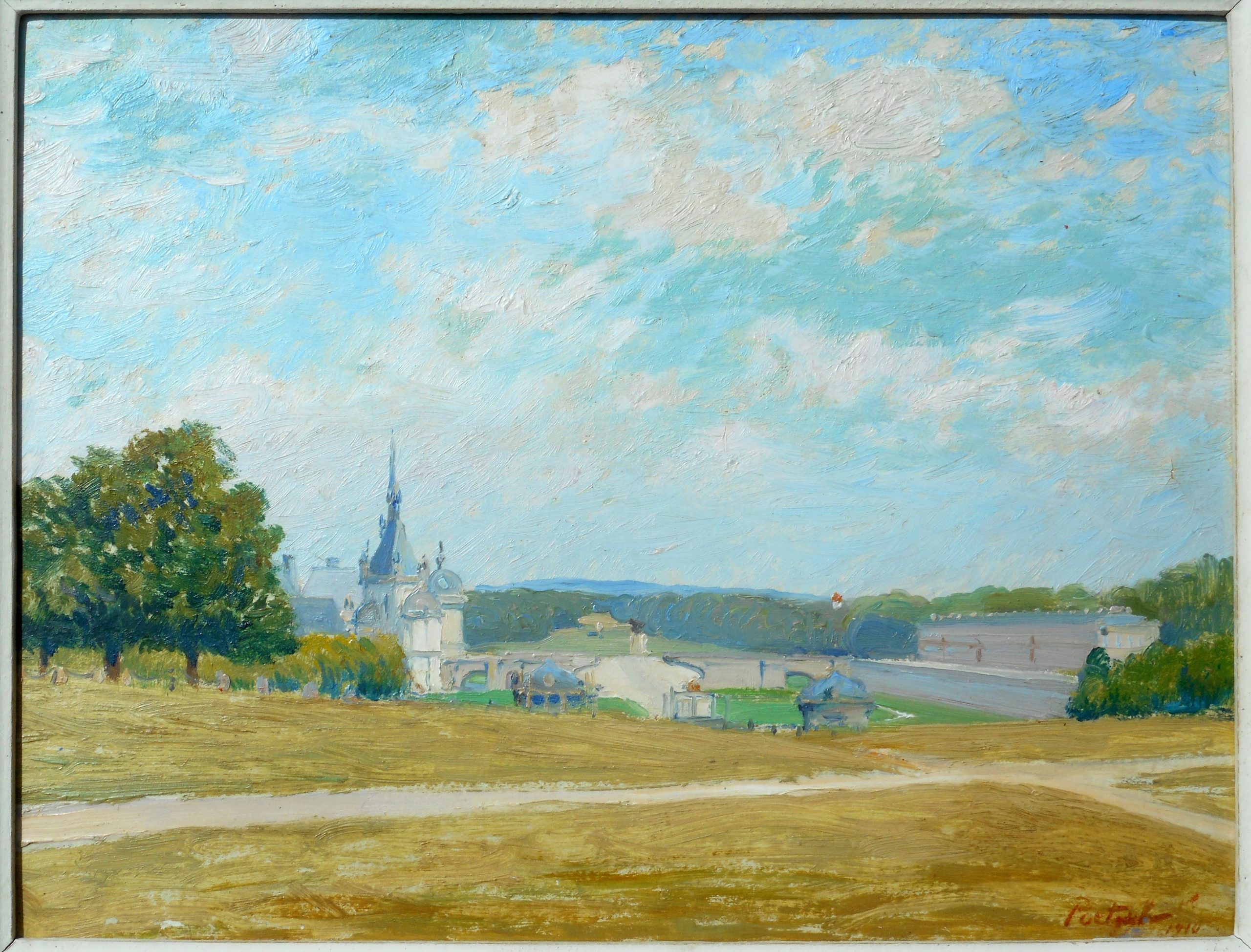 GUSTAVE POETZSCH hsc 26,5x35cm CHANTILLY 1910