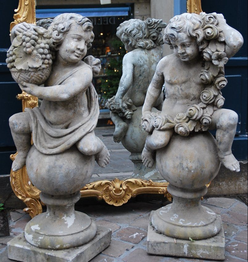 Paire De Putti En Pierre1