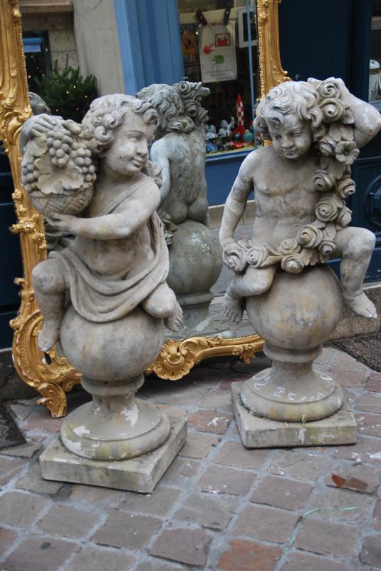 Paire De Putti En Pierre4