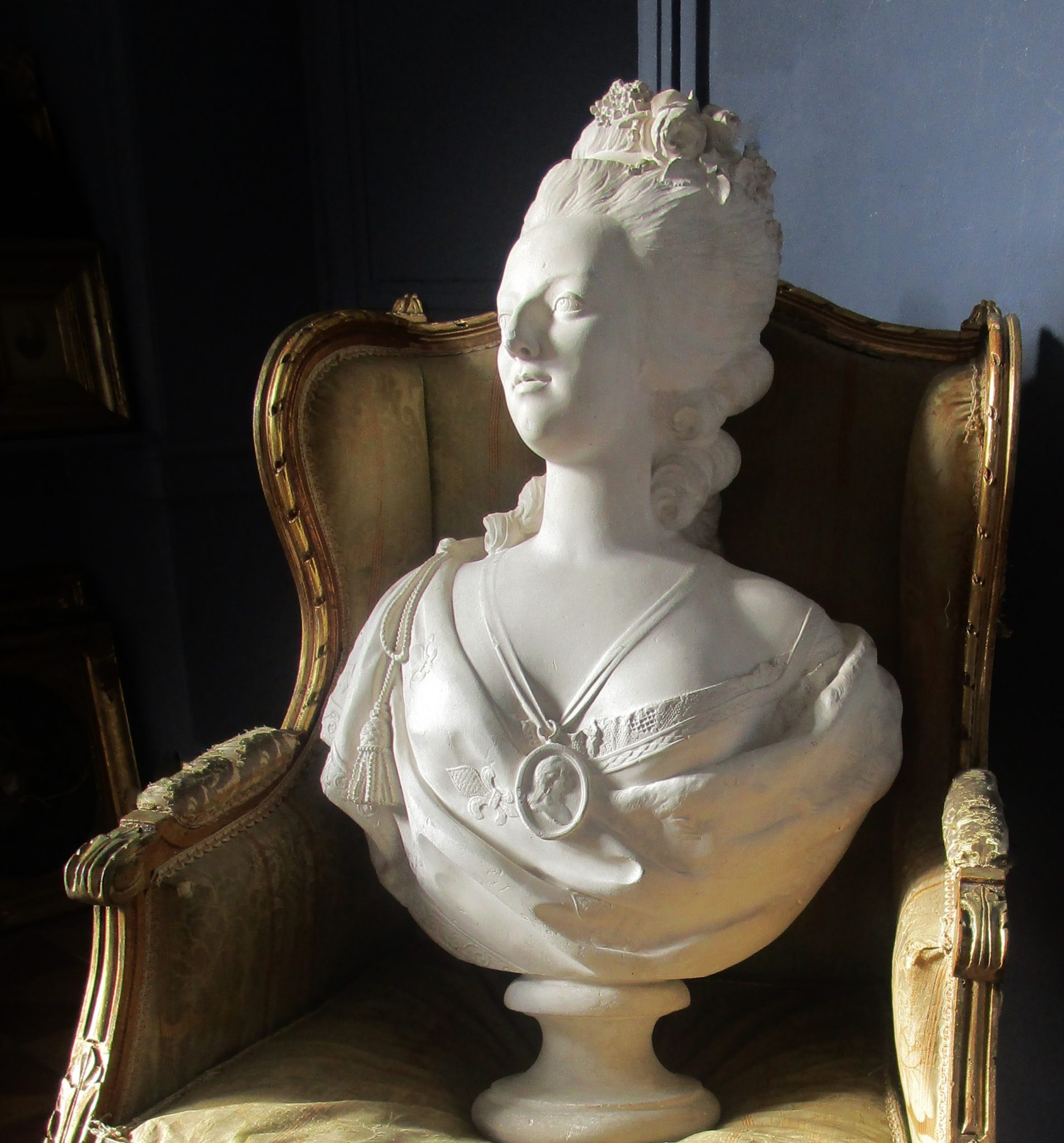 Buste De Marie-Antoinette En Bronze Patiné Art Nouveau Français Du 19e 20e Si%c3%a8cle