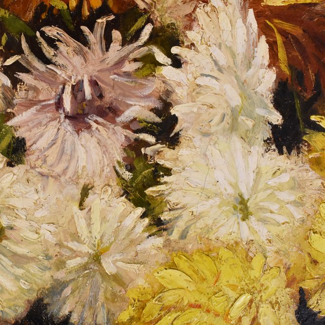 TABLEAU ANCIEN SIGNÉ. Bouquet de Fleurs. Peinture huile sur toile. EUR 31,50 - FR