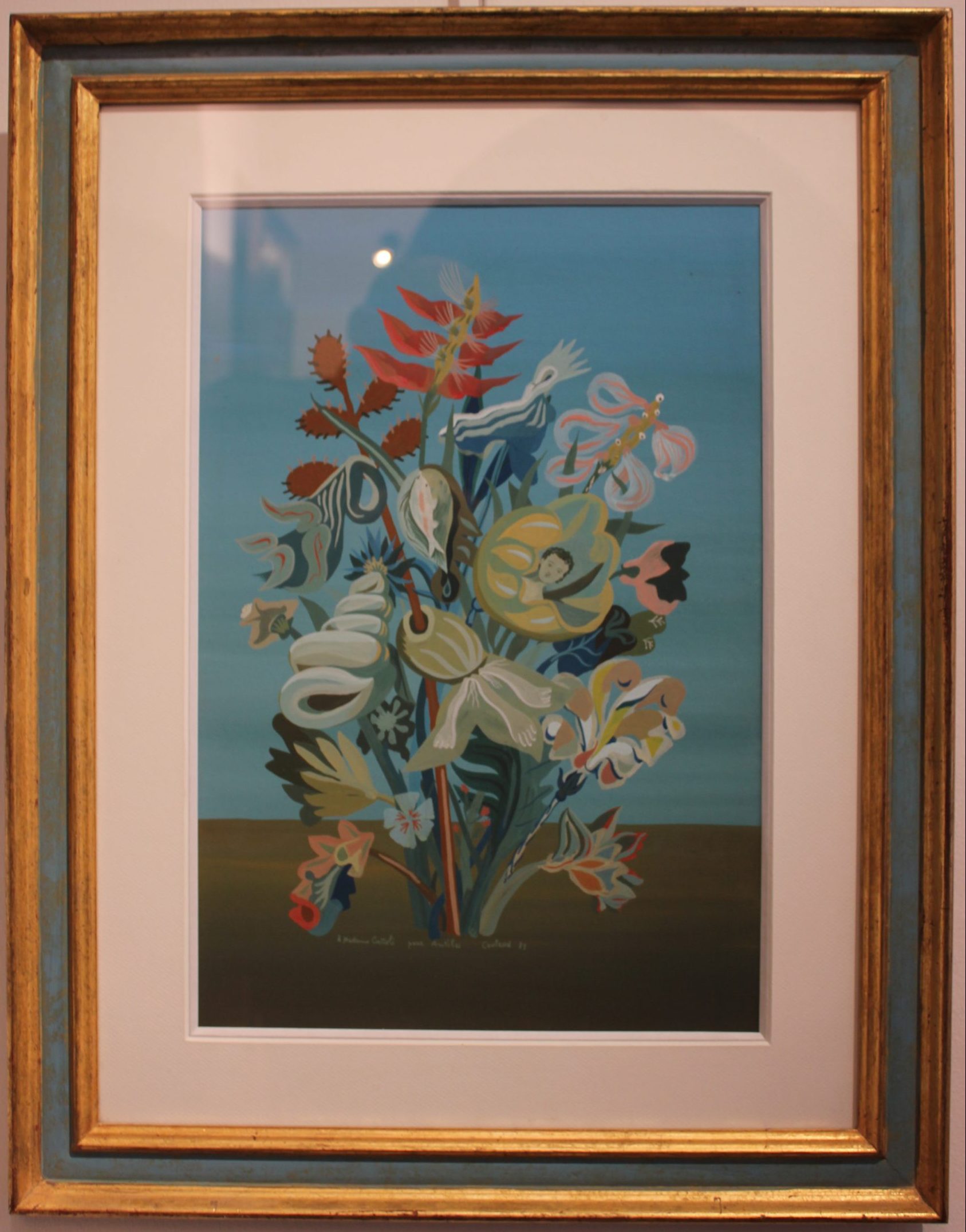 Gouache Originale Lucien Coutaud (1904-1977) – 'Elles étaient 5' – Signée 1974 – 46x60cm