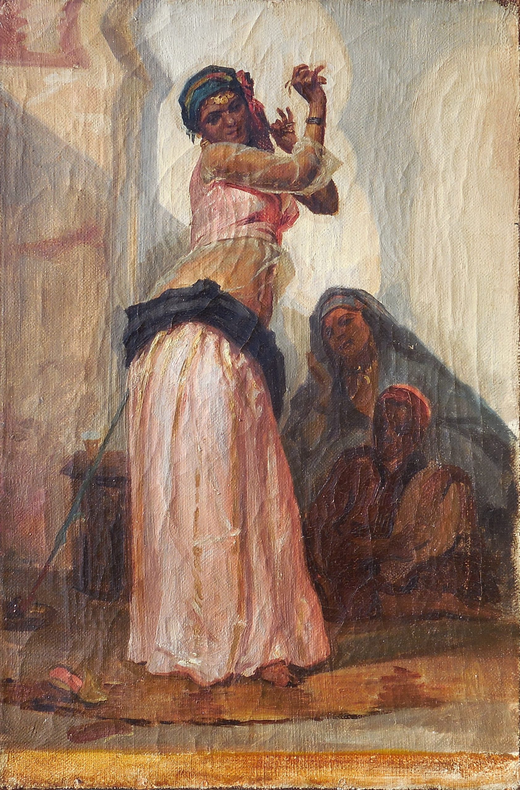 EUGENE PIERRE GIRAUD HST 41x27cm danseuse du CAIRE