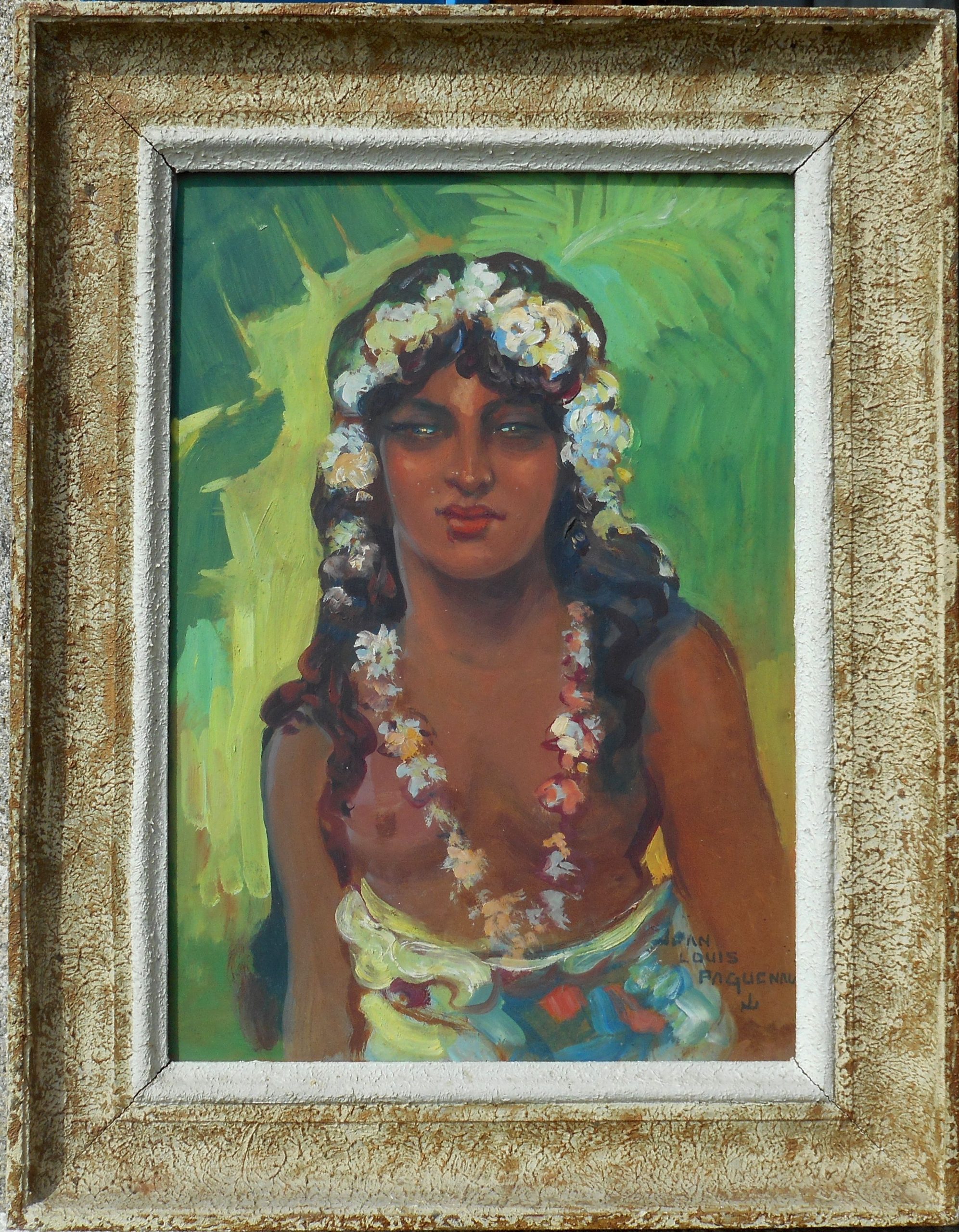 JEAN LOUIS PAGUENAUD hsp 39x27cm (50x39cm enc) tahitienne