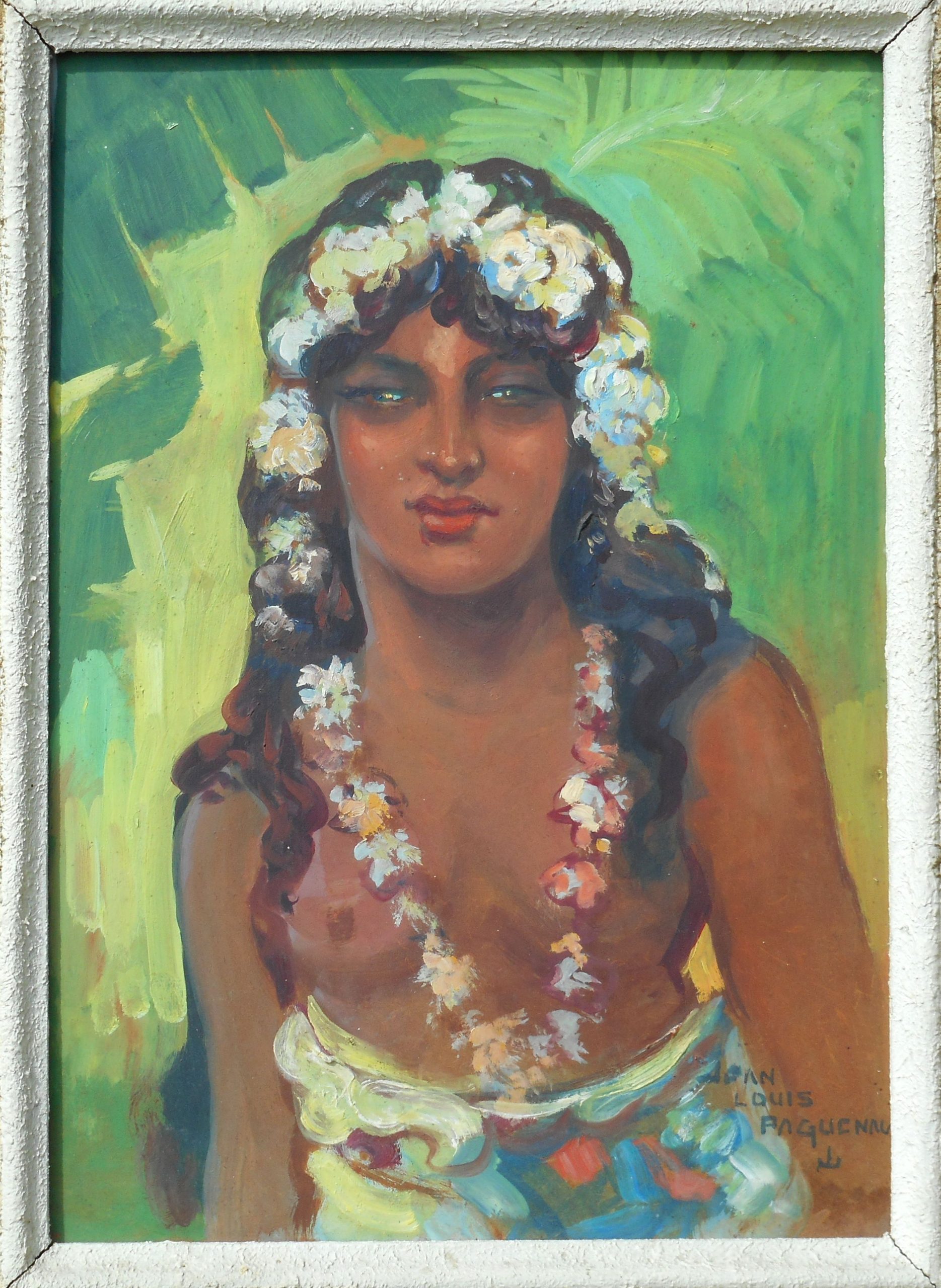 Jean Louis PAGUENAUD hsp 39x27cm tahitienne