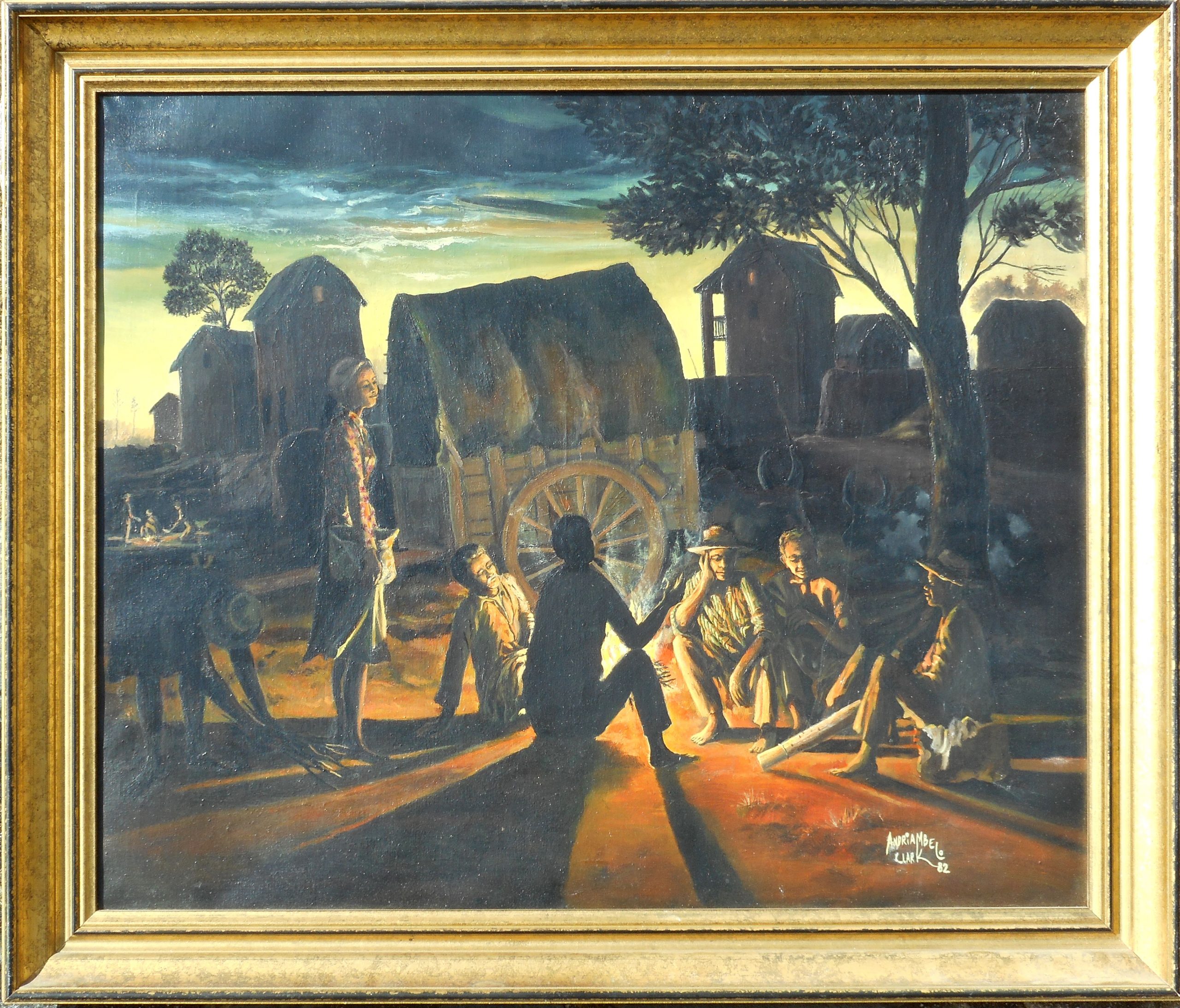 ANDRIAMBELO CLARK (1947-2014) hst 54x65cm (63x74cm enc) 1982