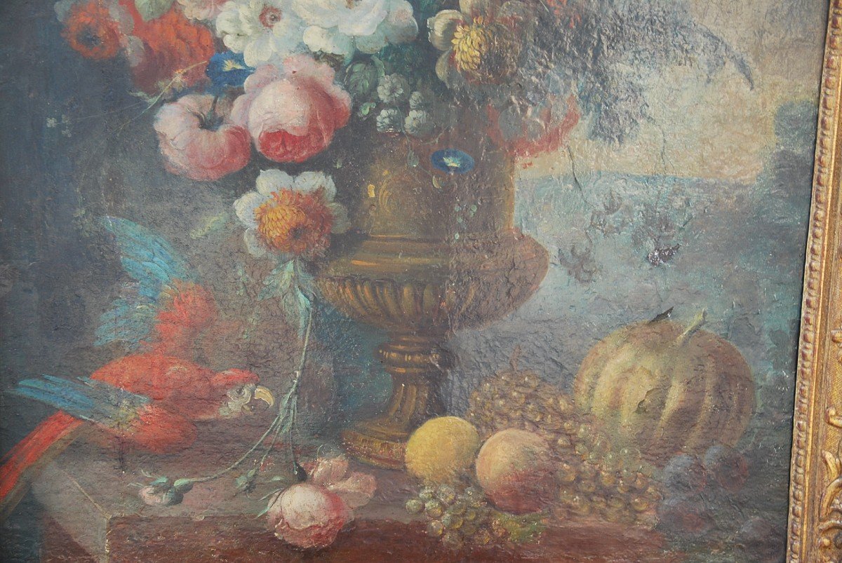 Fleurs Et Perroquet 5