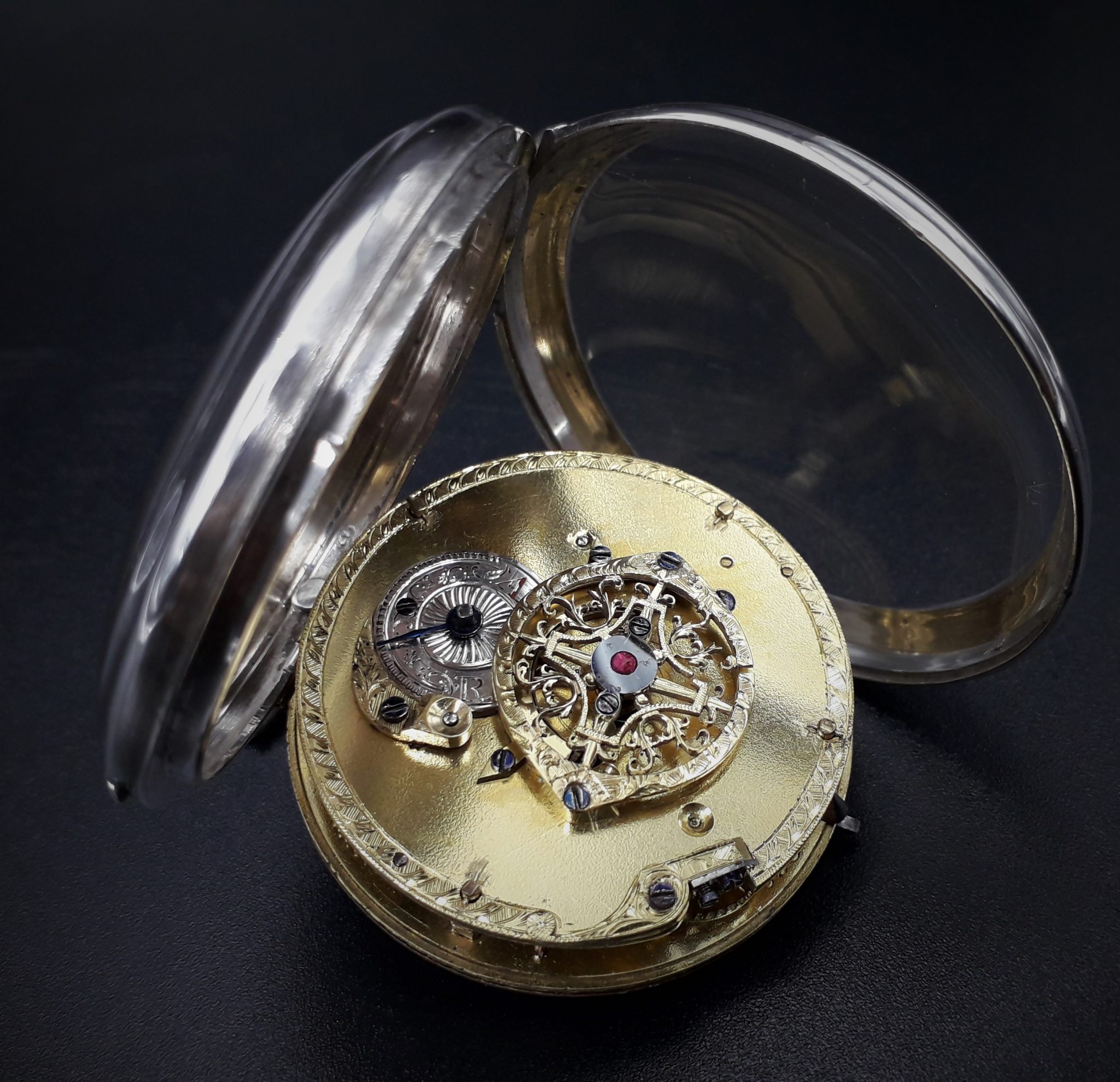 ANCIEN PORTE MONTRE A GOUSSET HORLOGE COMTOISE MINIATURE WAT Bourgogne 51110