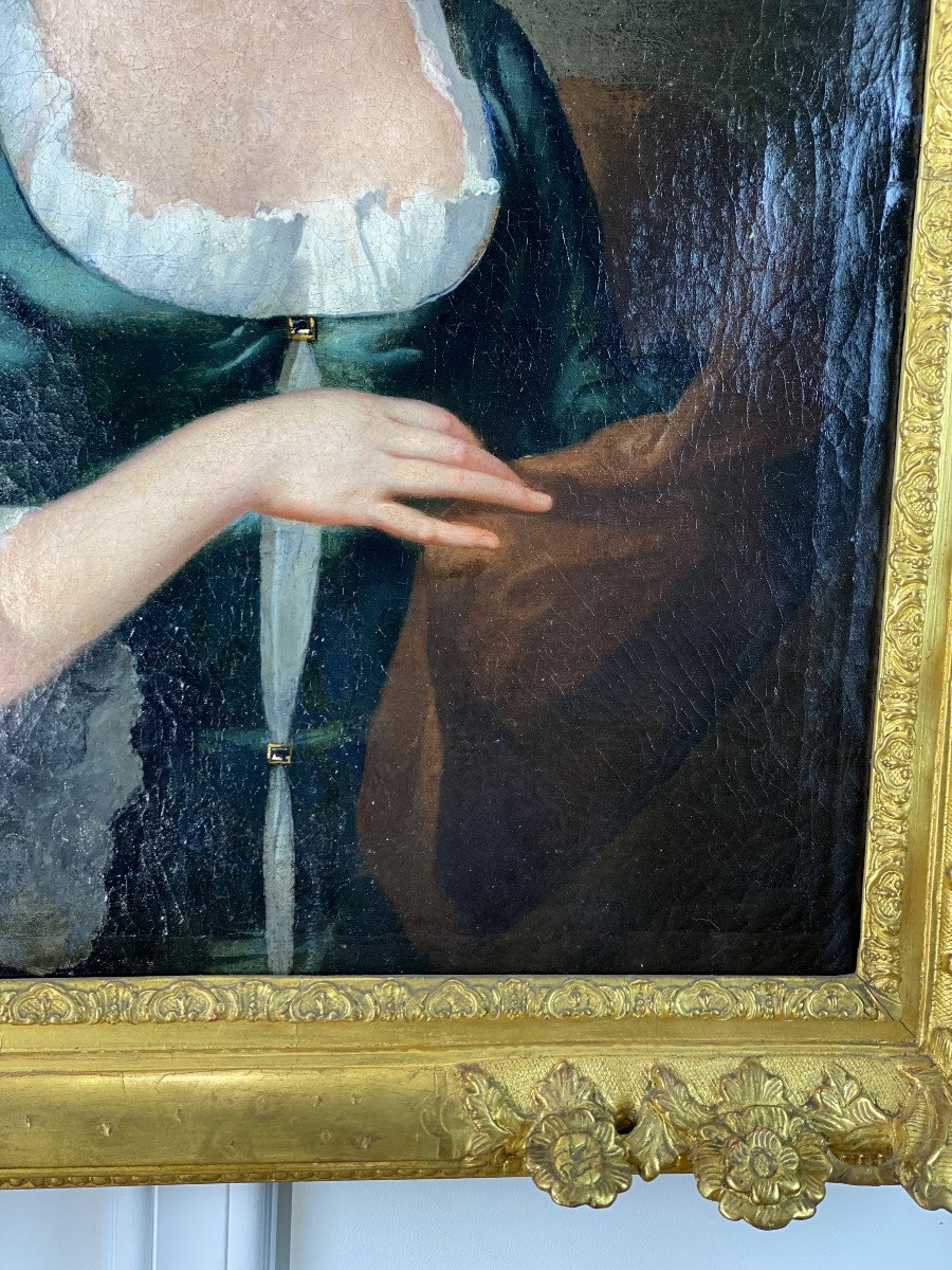 Tableau Huile Sur Toile Du XVIIIe 5