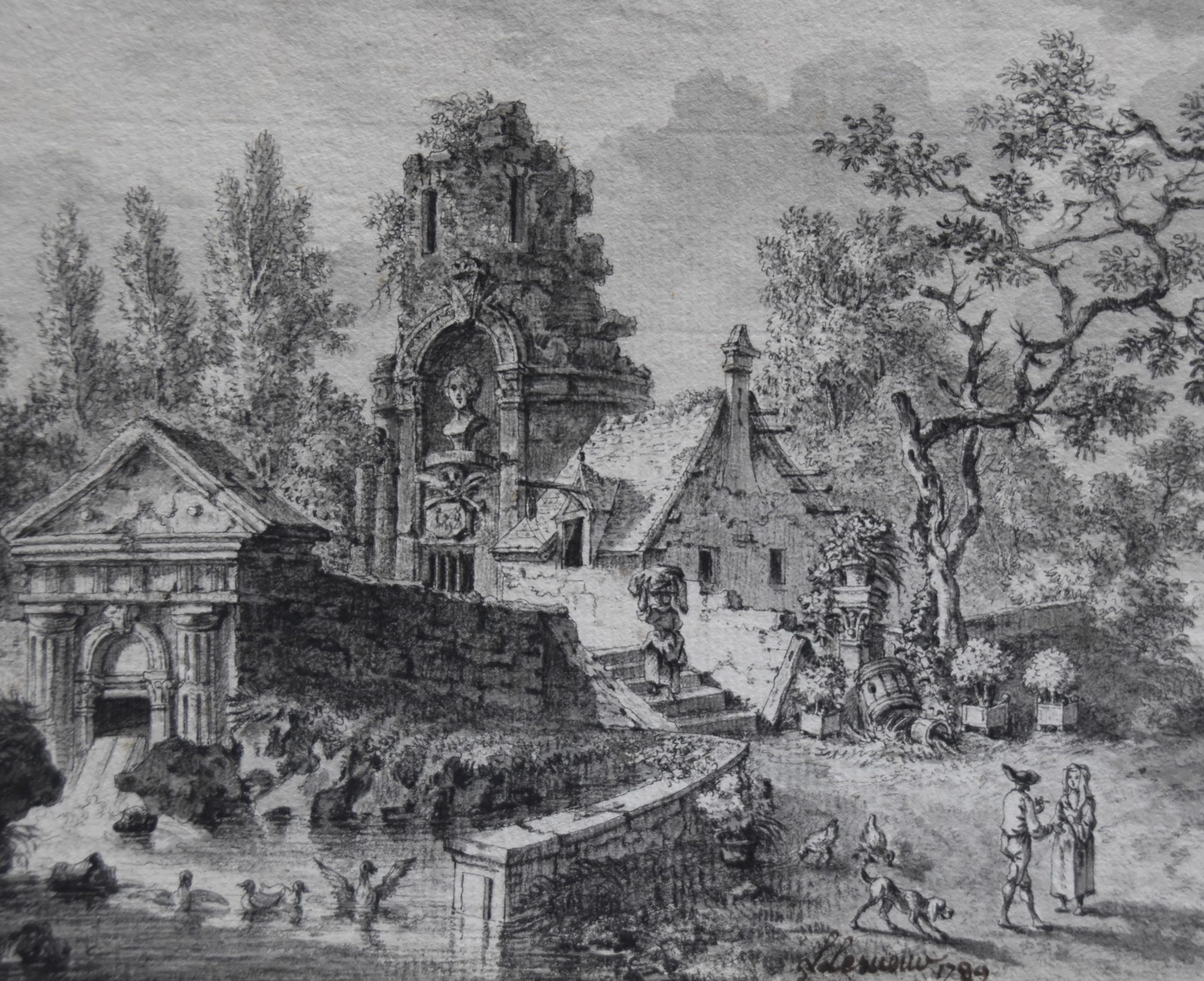 Lesueur Vue de fantaisie détail 1