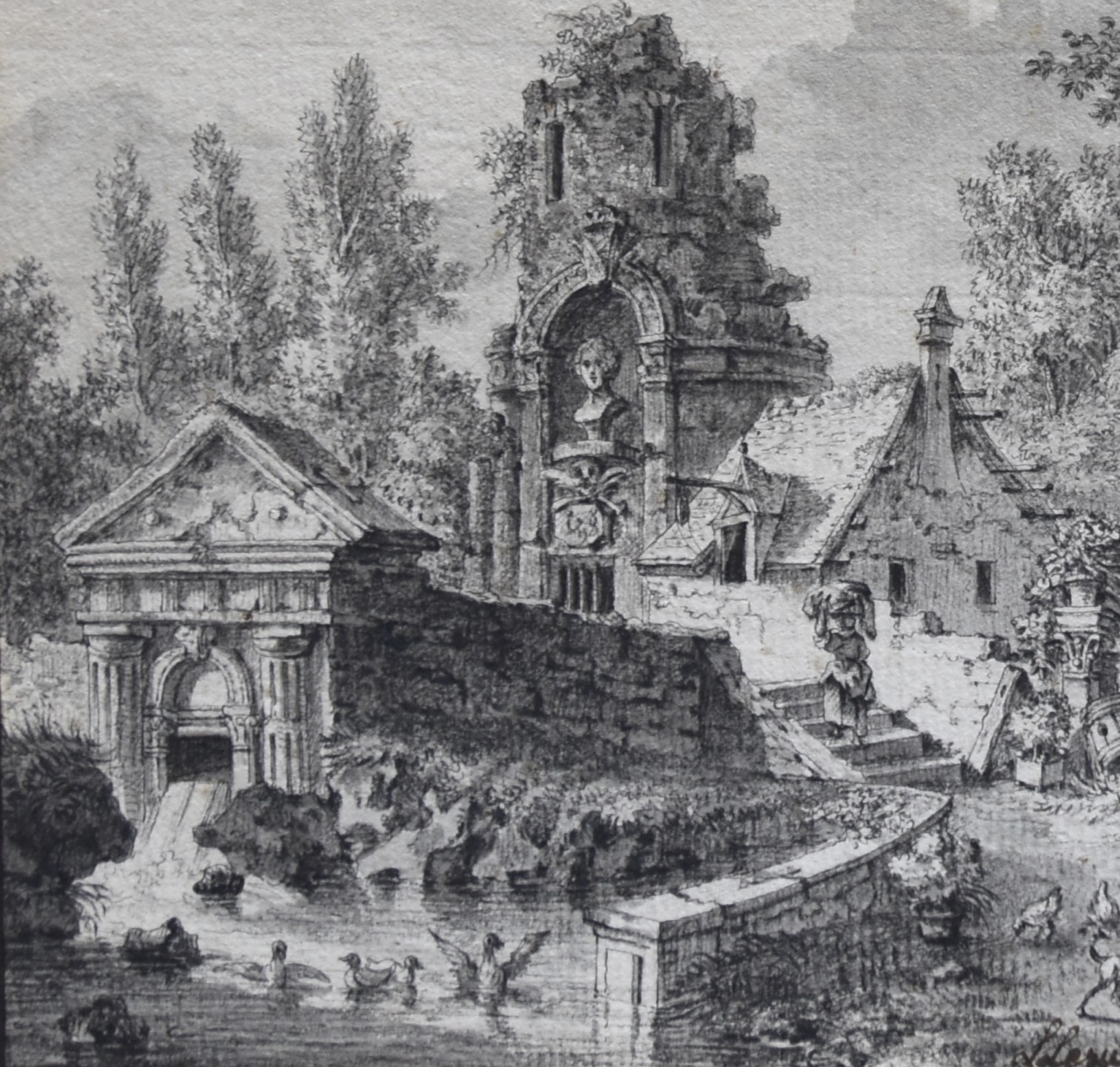 Lesueur Vue de fantaisie détail 4