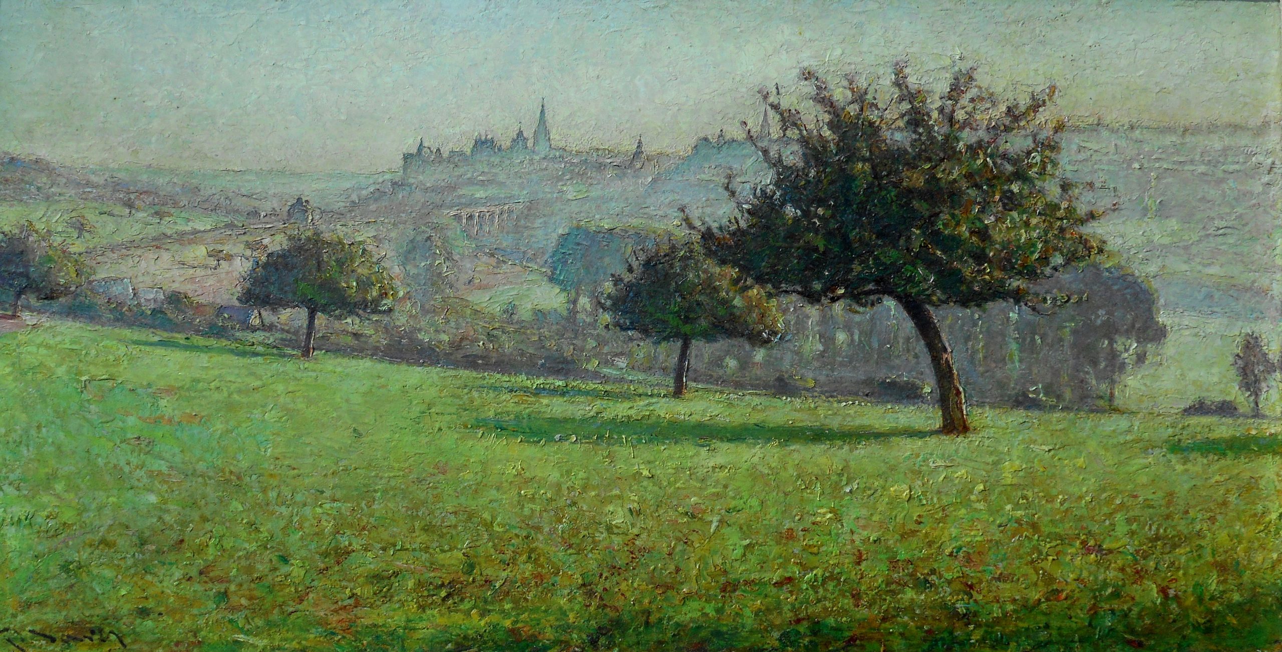 RAOUL DAVID sbg hsp 20x39cm les pommiers à Vitré
