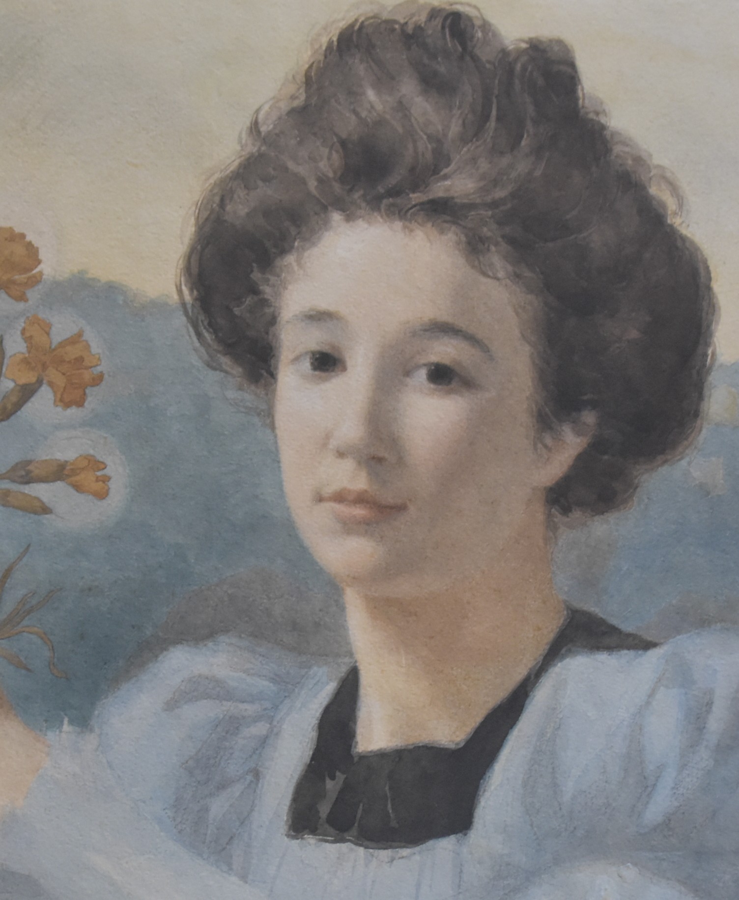 Gustave Riquet jeune femme aux fleurs 3