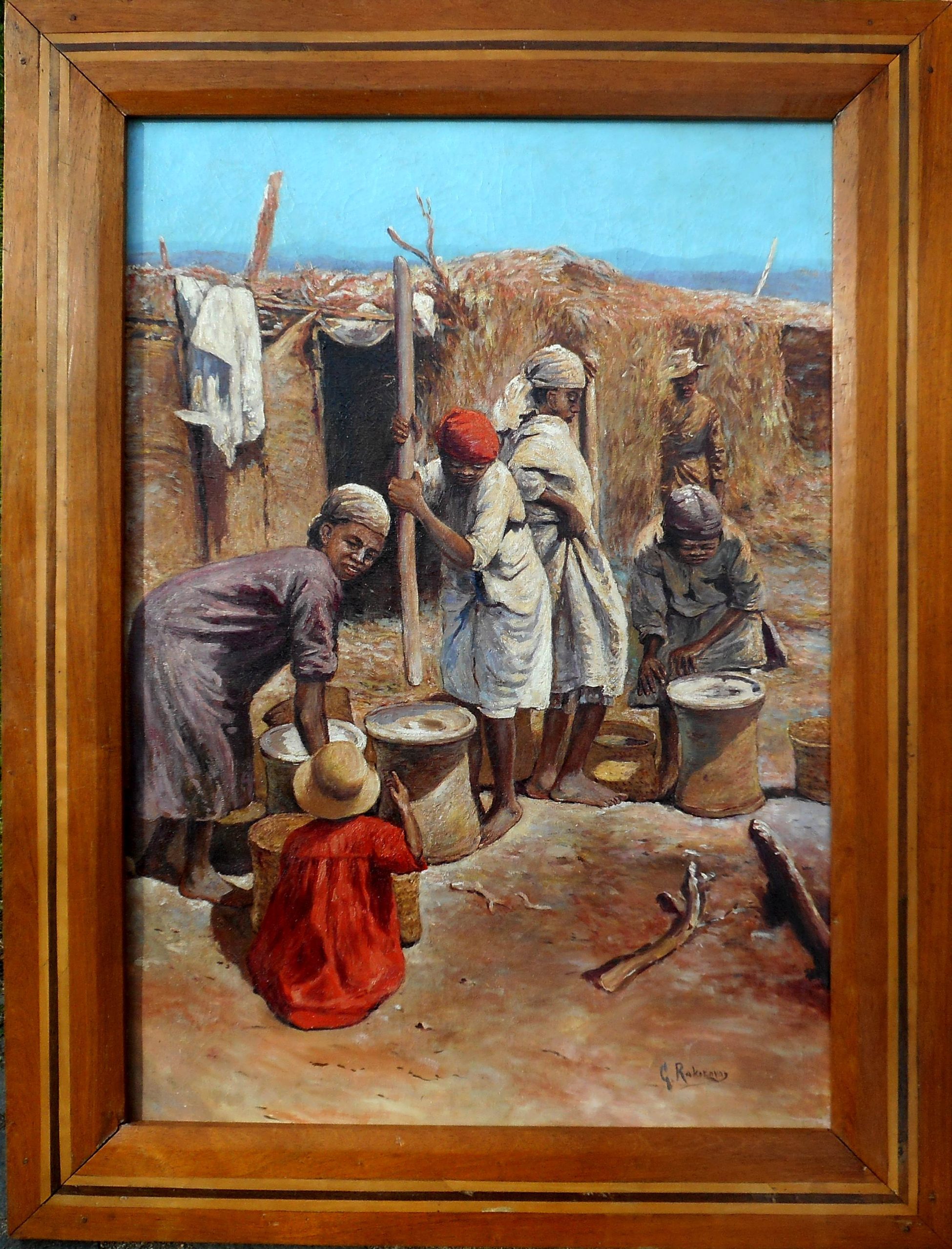 GASTON RAKOTOVAO hst 99 x 69 cm (120 x 91 cm enc)