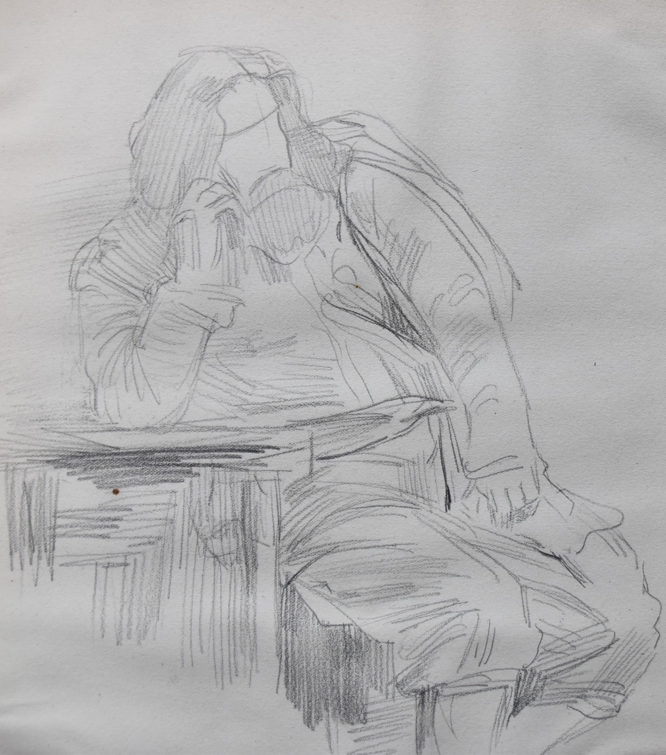 J P Laurens Moine Homme barbu assis 4