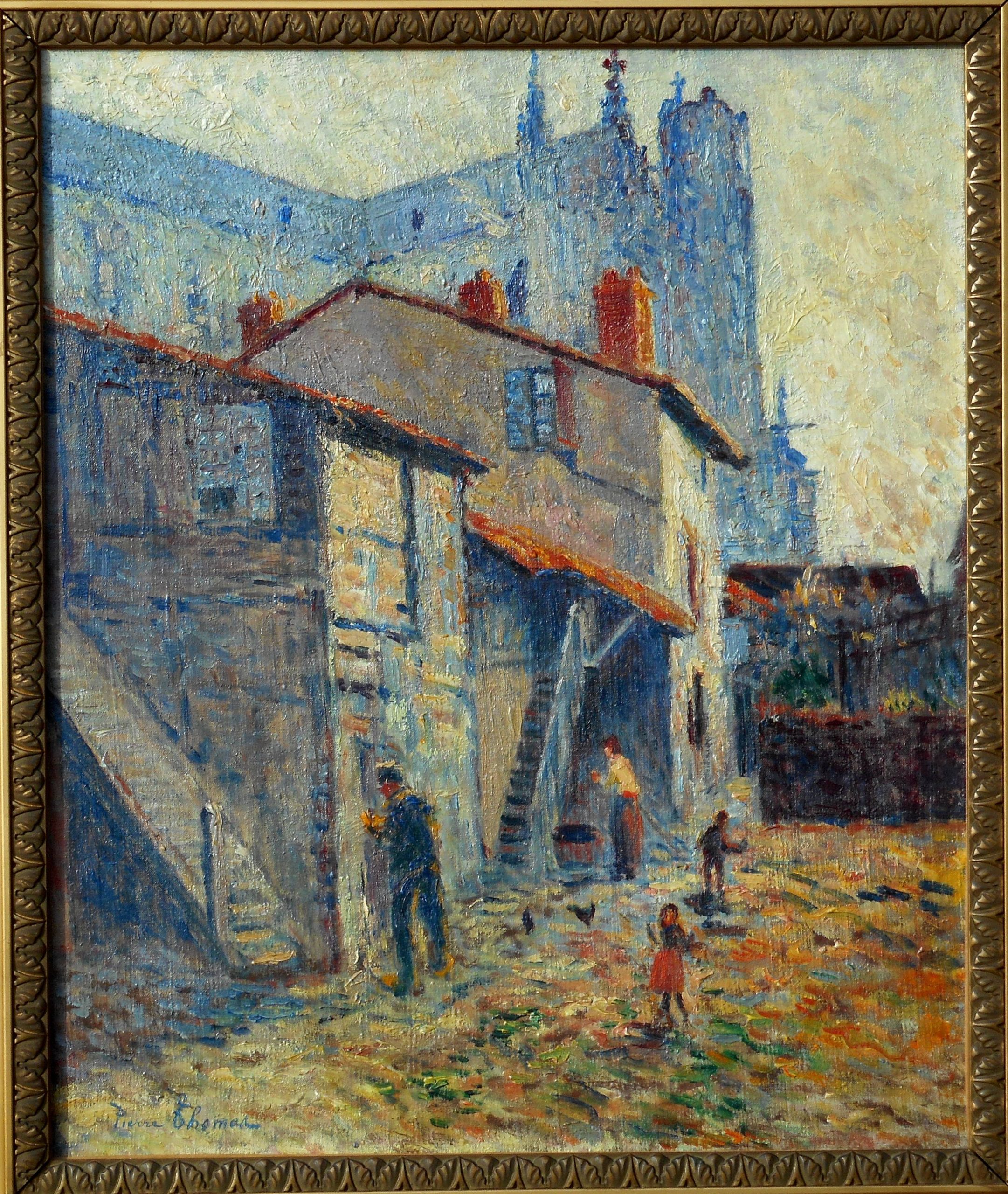 PIERRE THOMAS hst 55 x 46cm - LIMOGES la cathédrâle