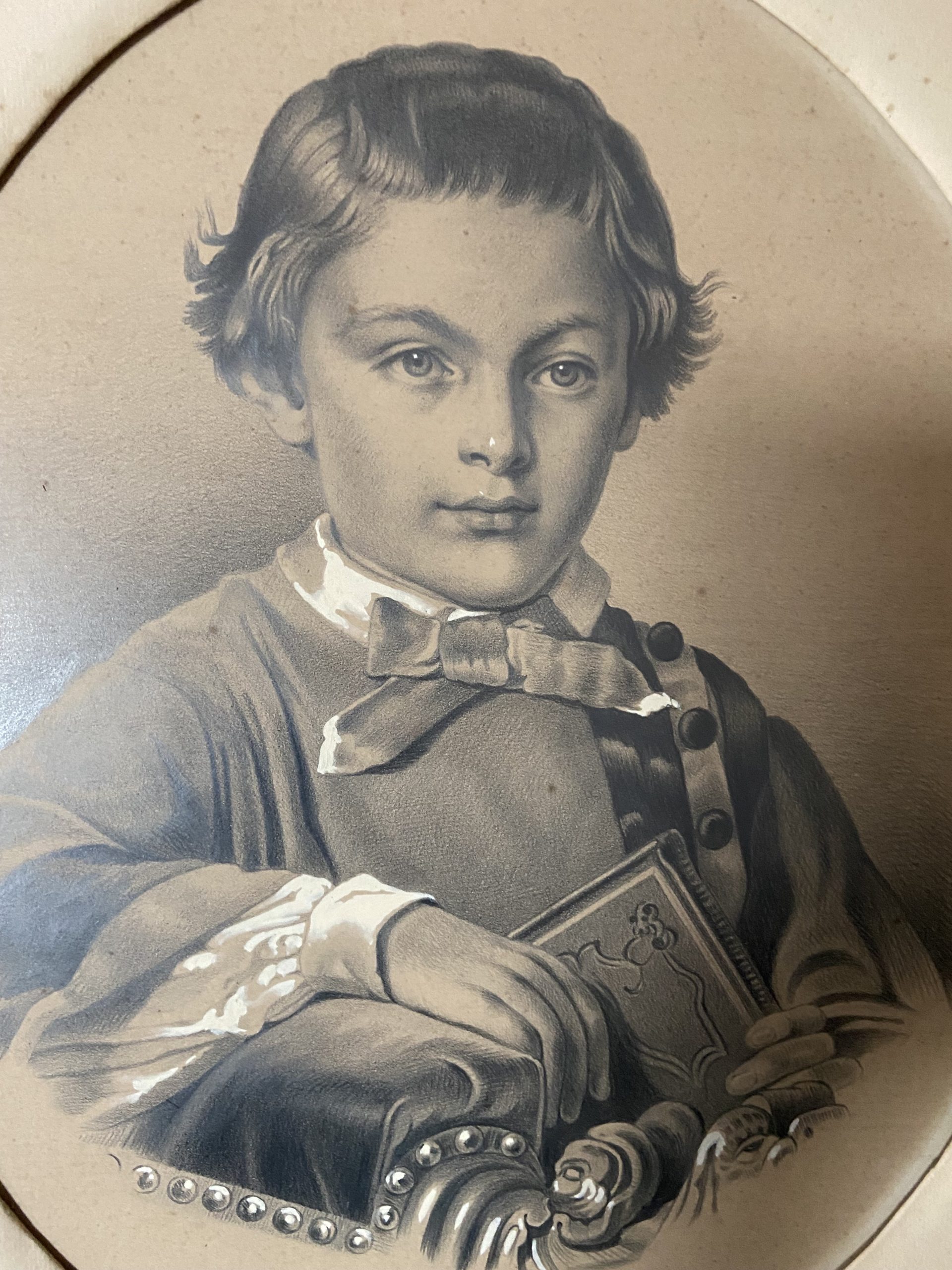 Ecole française vers 1880 Portrait d'enfant 2