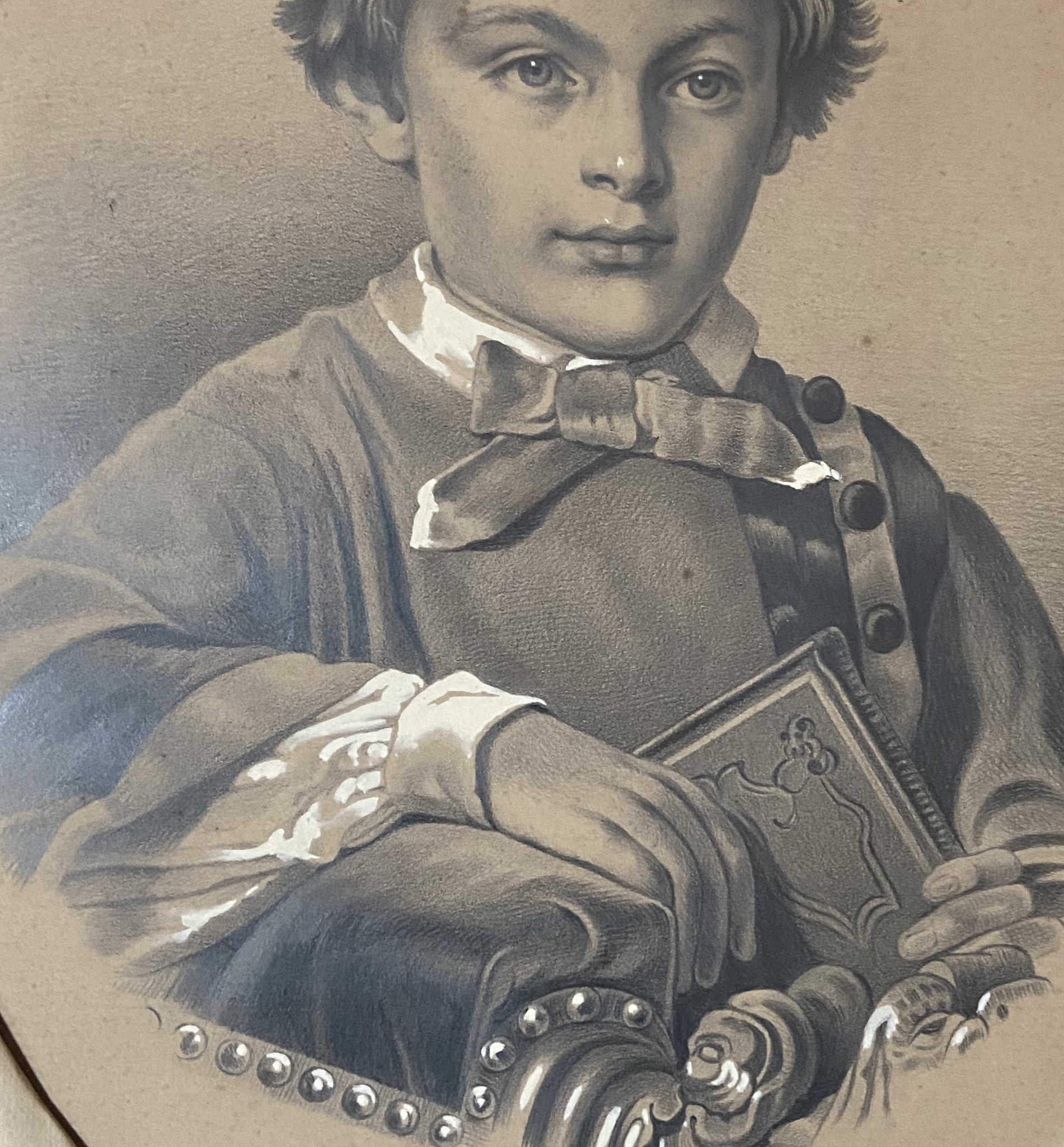 Ecole française vers 1880 Portrait d'enfant 6