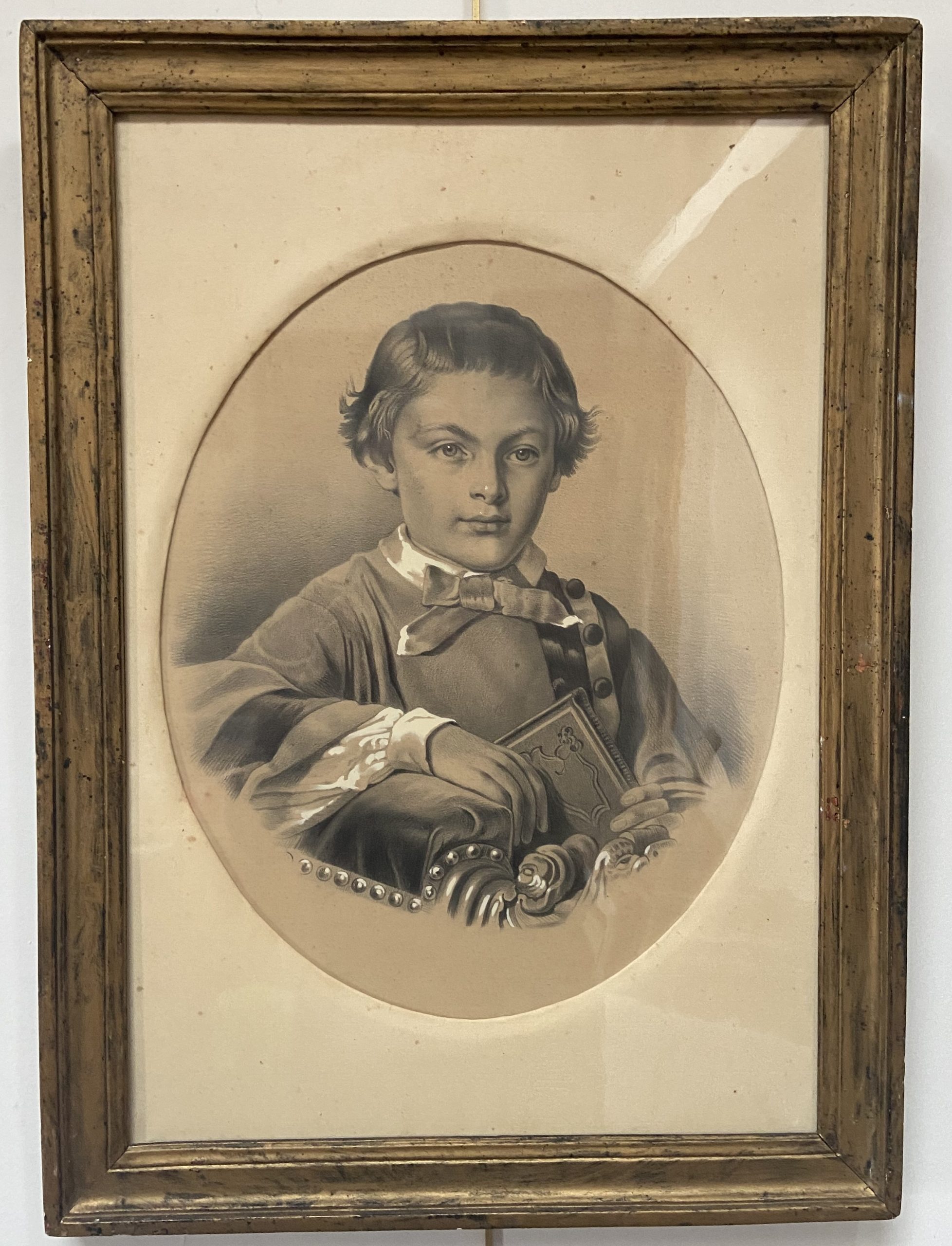 Ecole française vers 1880 Portrait d'enfant 9