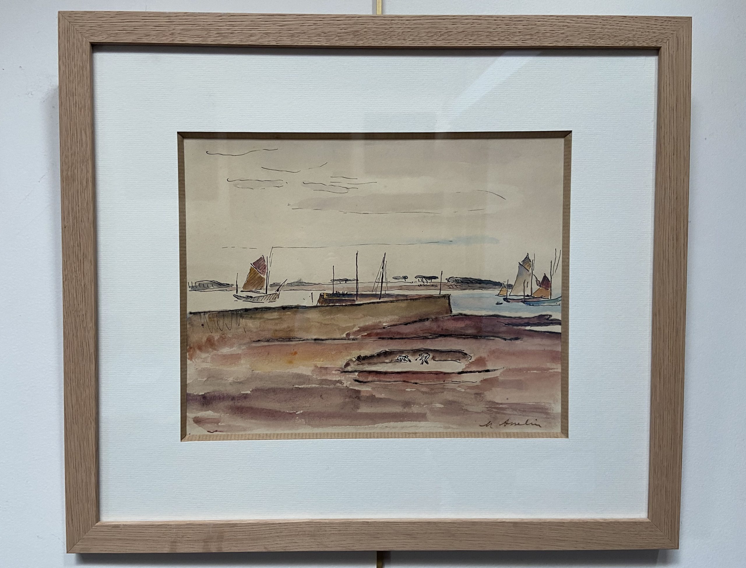 Maurice Asselin Bord de mer encadré 2