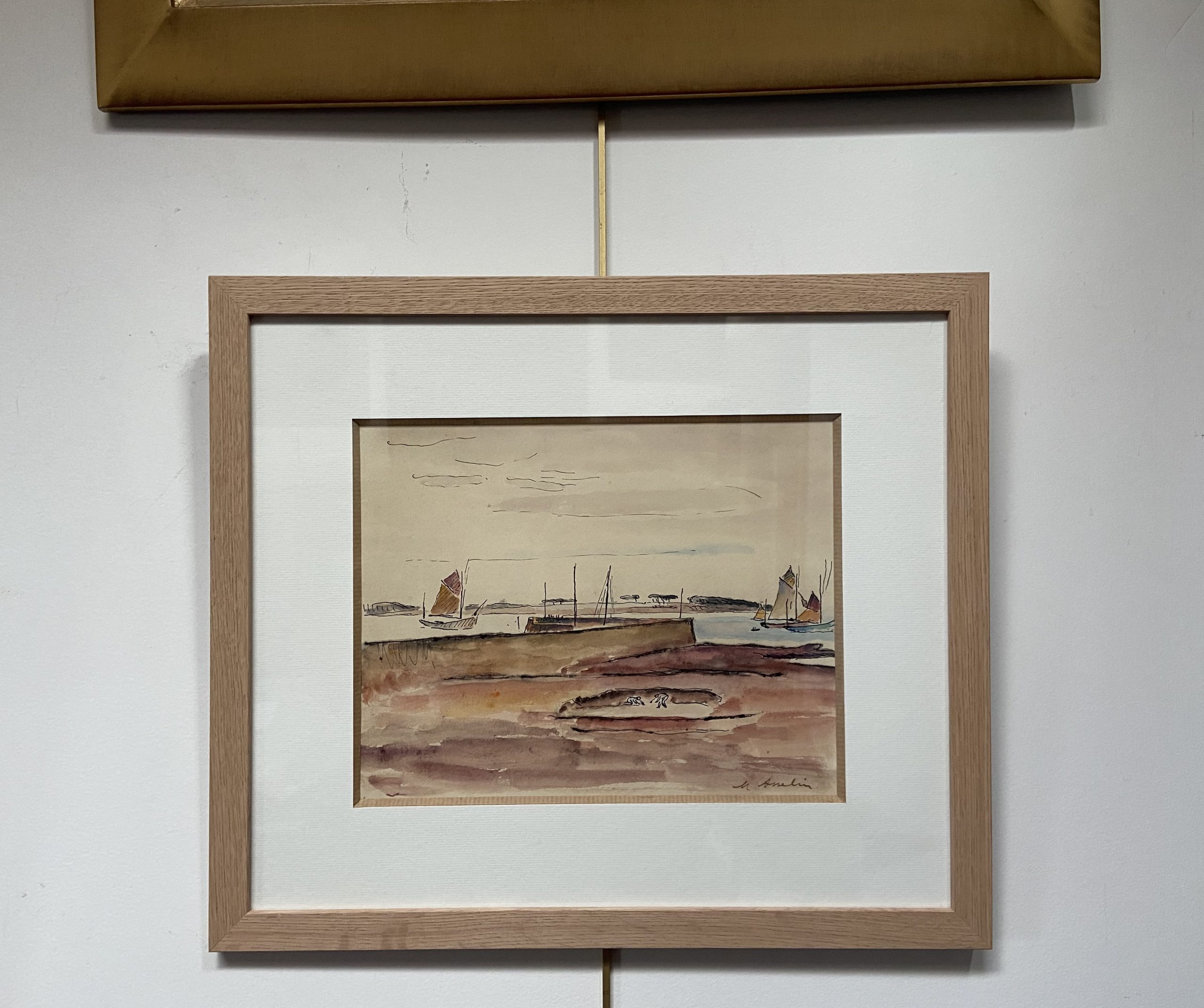 Maurice Asselin Bord de mer encadré 5