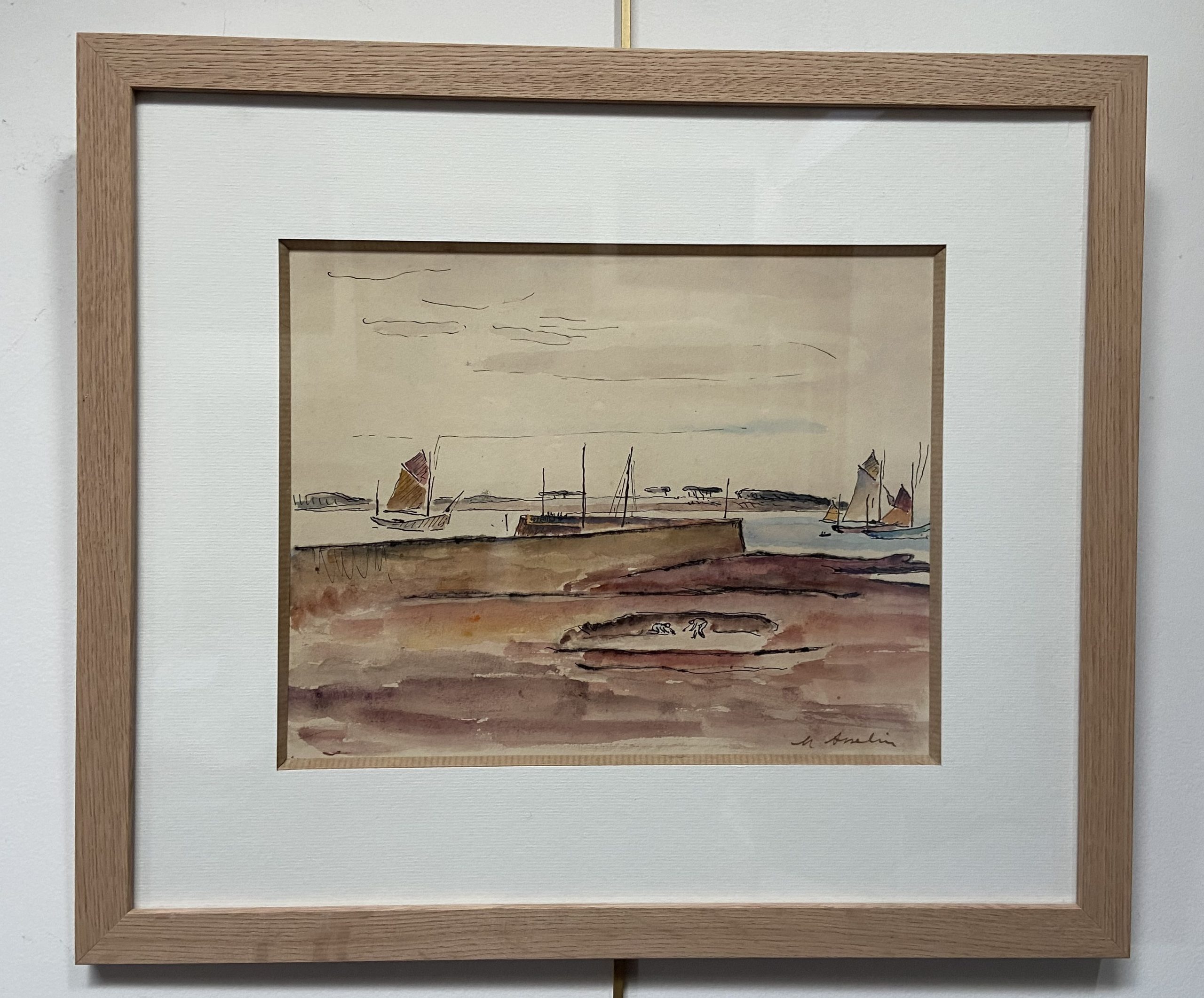 Maurice Asselin Bord de mer encadré 6