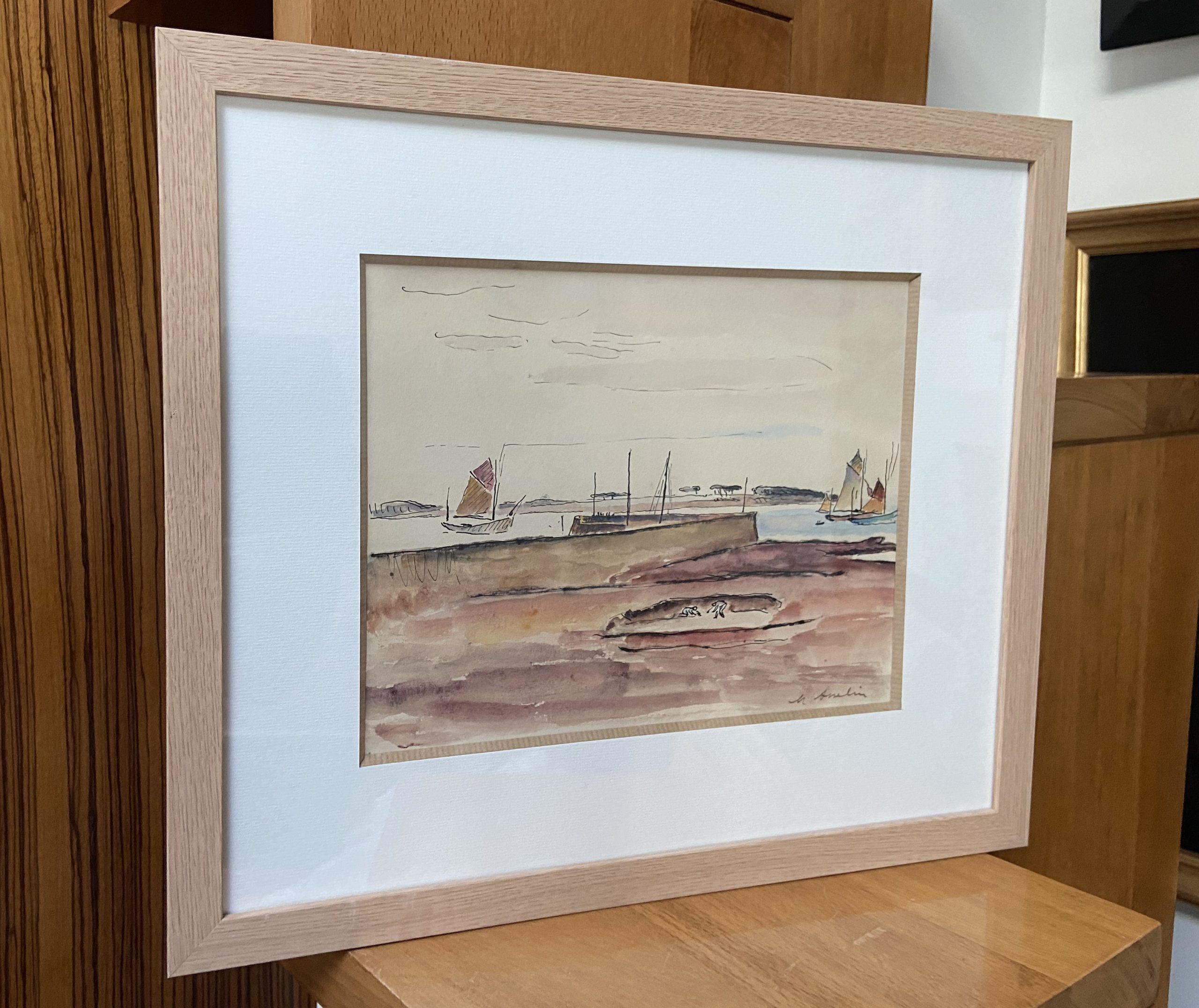 Maurice Asselin Bord de mer encadré 7