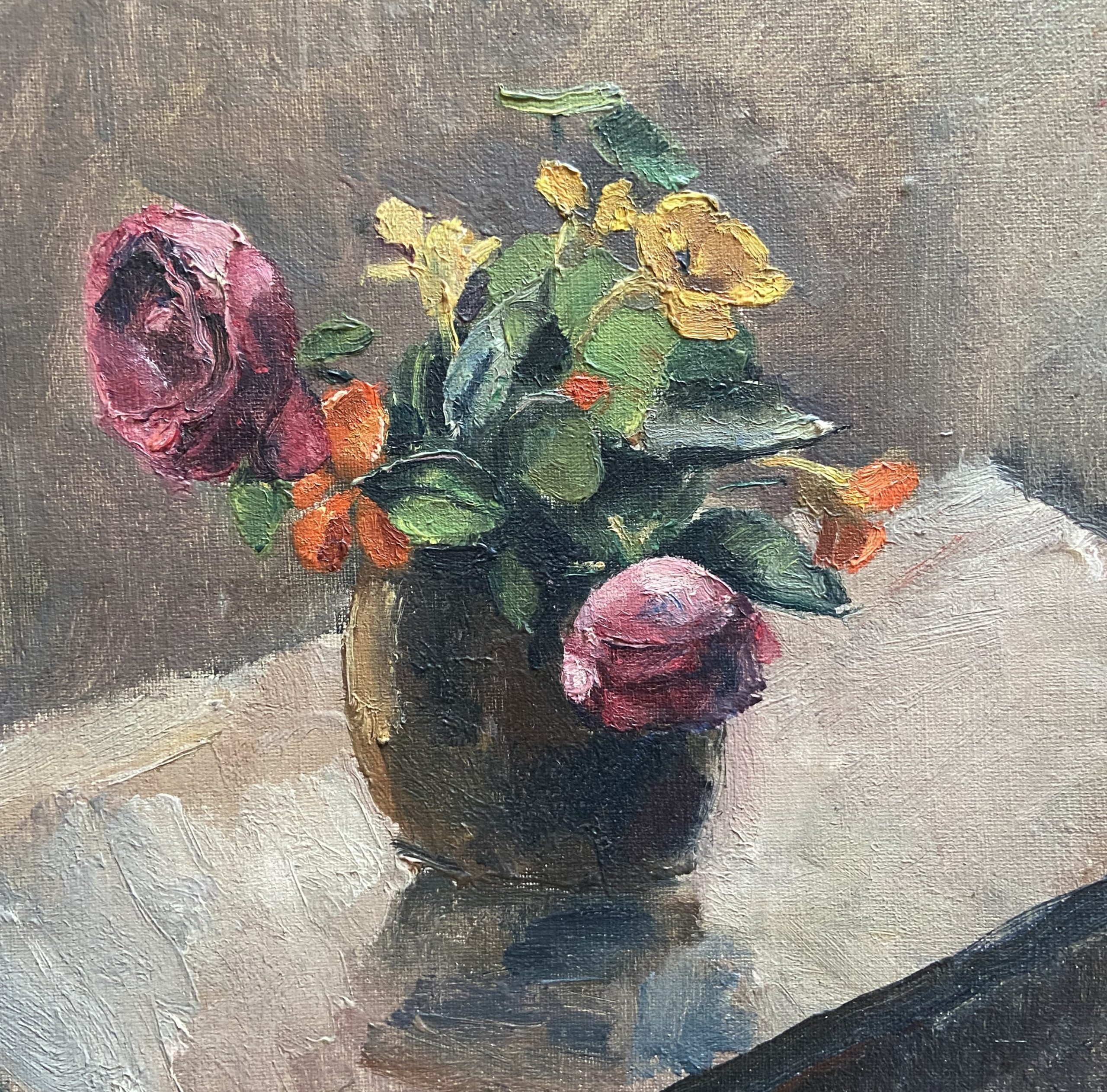 Asselin Bouquet de roses et capucines 4