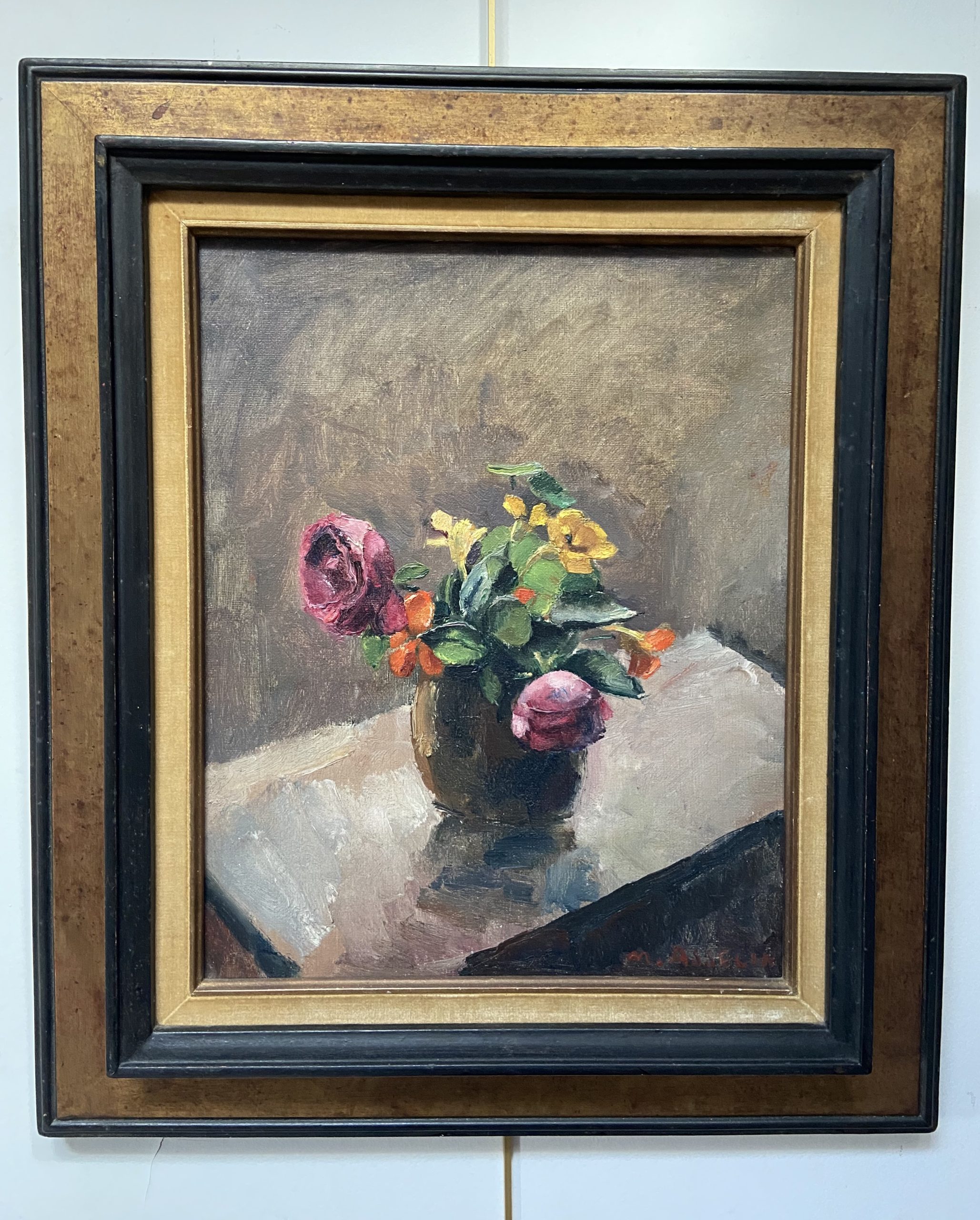 Asselin Bouquet de roses et capucines 7