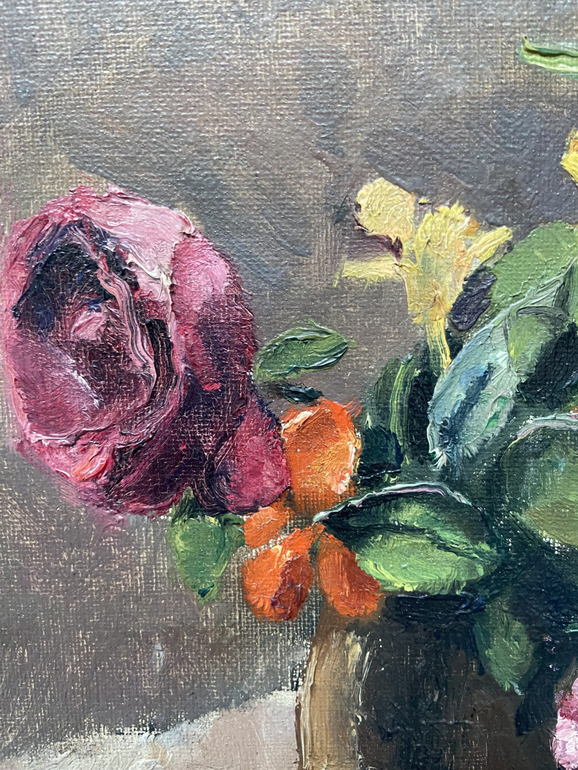 Asselin Bouquet de roses et capucines 9