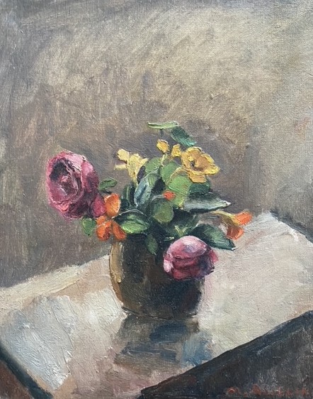 Asselin Bouquet de roses et capucines