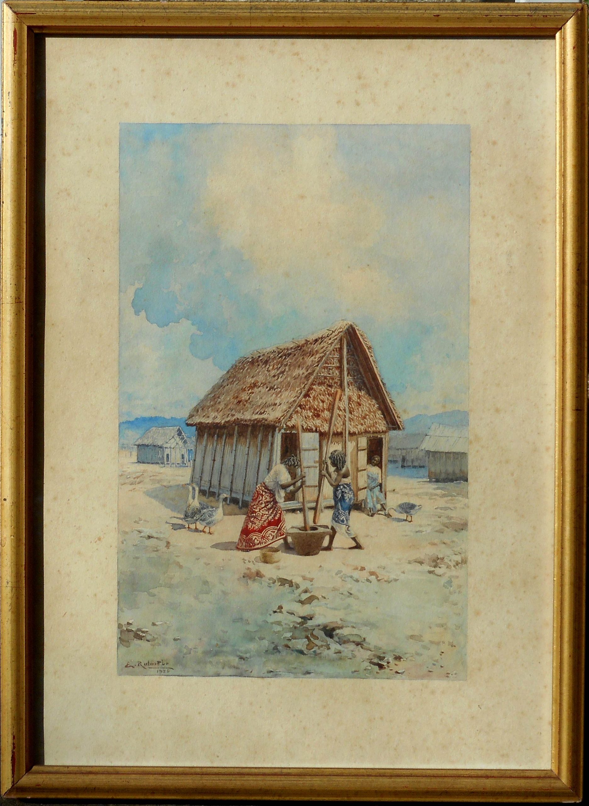 EMILE RALAMBO aq 28 x 18 cm 1925 (40 x 31 cm enc)