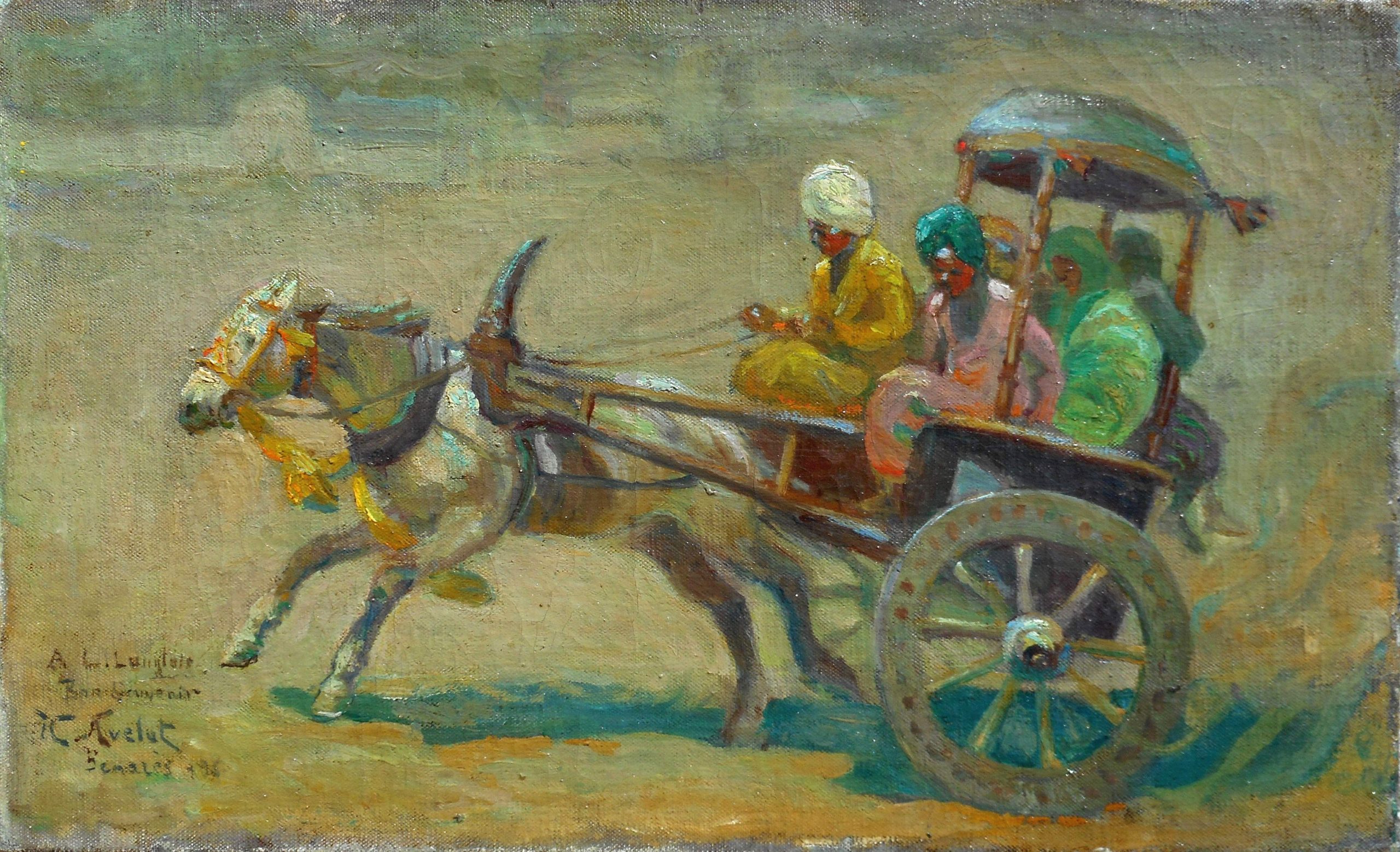 Henri AVELOT hst 28 x 46 cm BENARES 1895