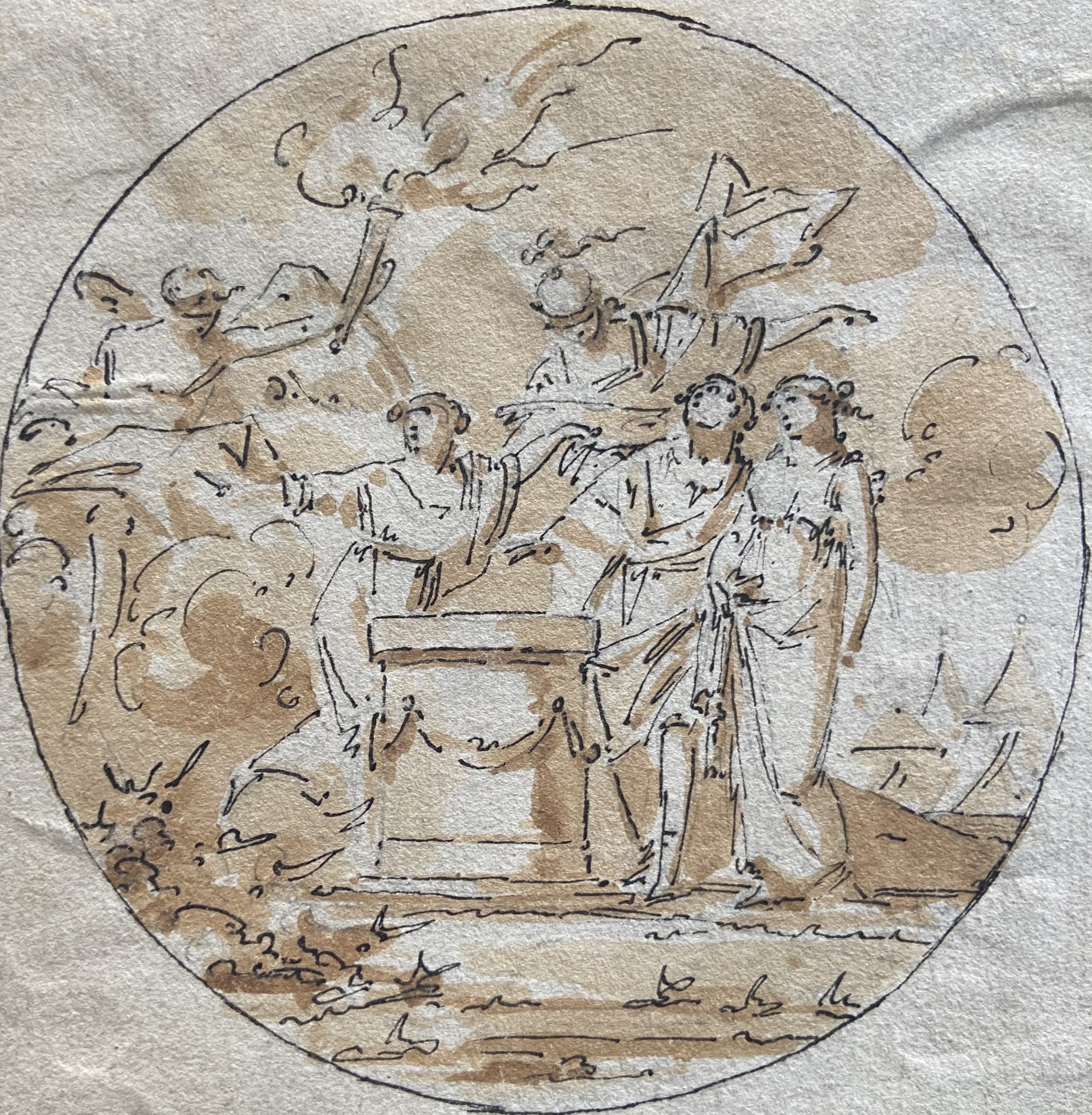 Ecole française XVIII° Un mariage 1