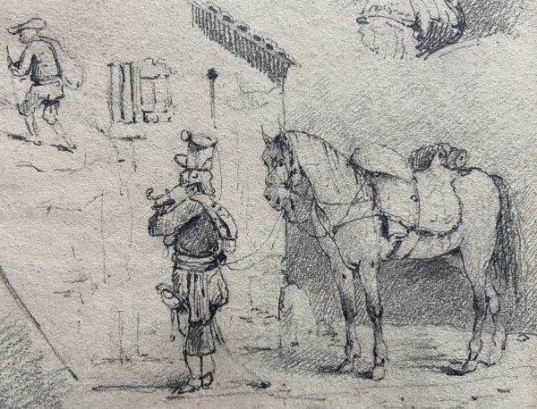ECOLE XIXeme siècle Bord de rivière, huile sur carton t