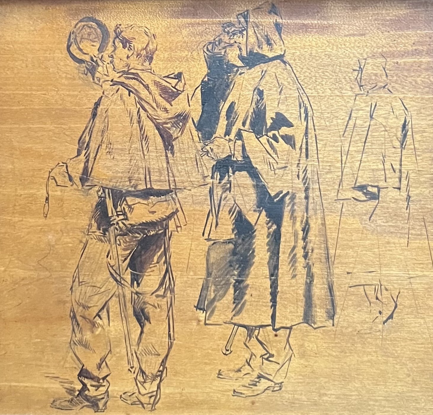 Detaille encre sur bois 1 1