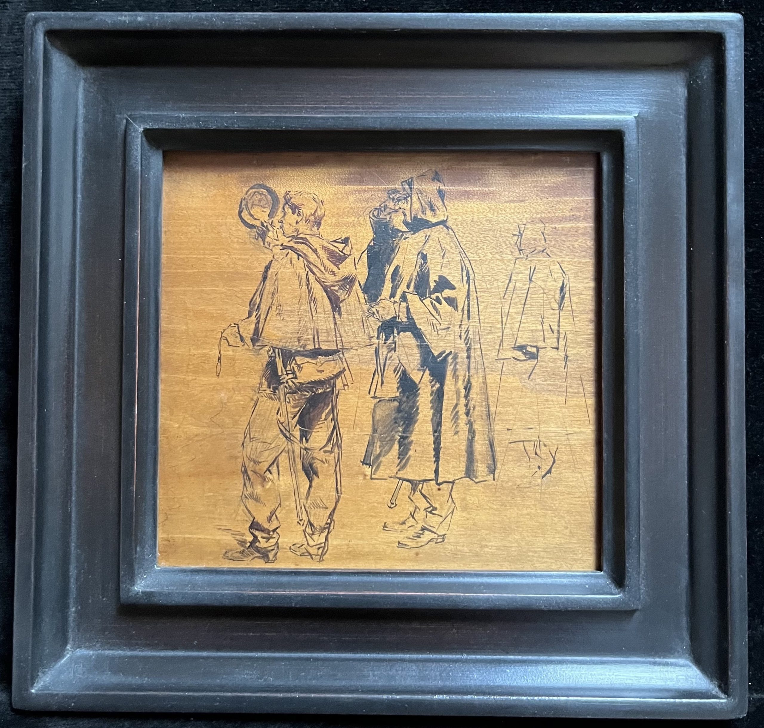 Detaille encre sur bois 1 2