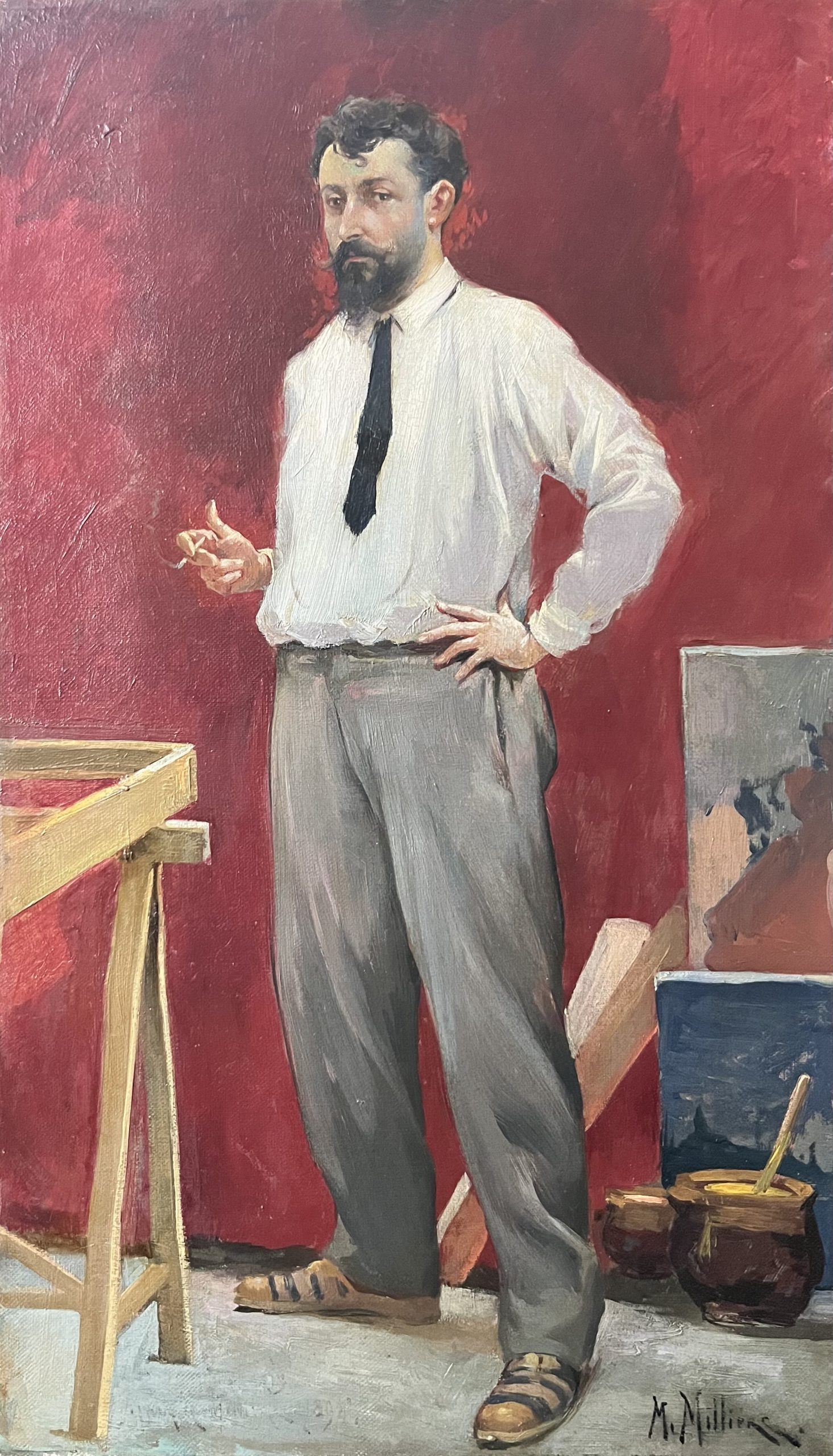 Maurice Milliere Portrait d'artiste 1