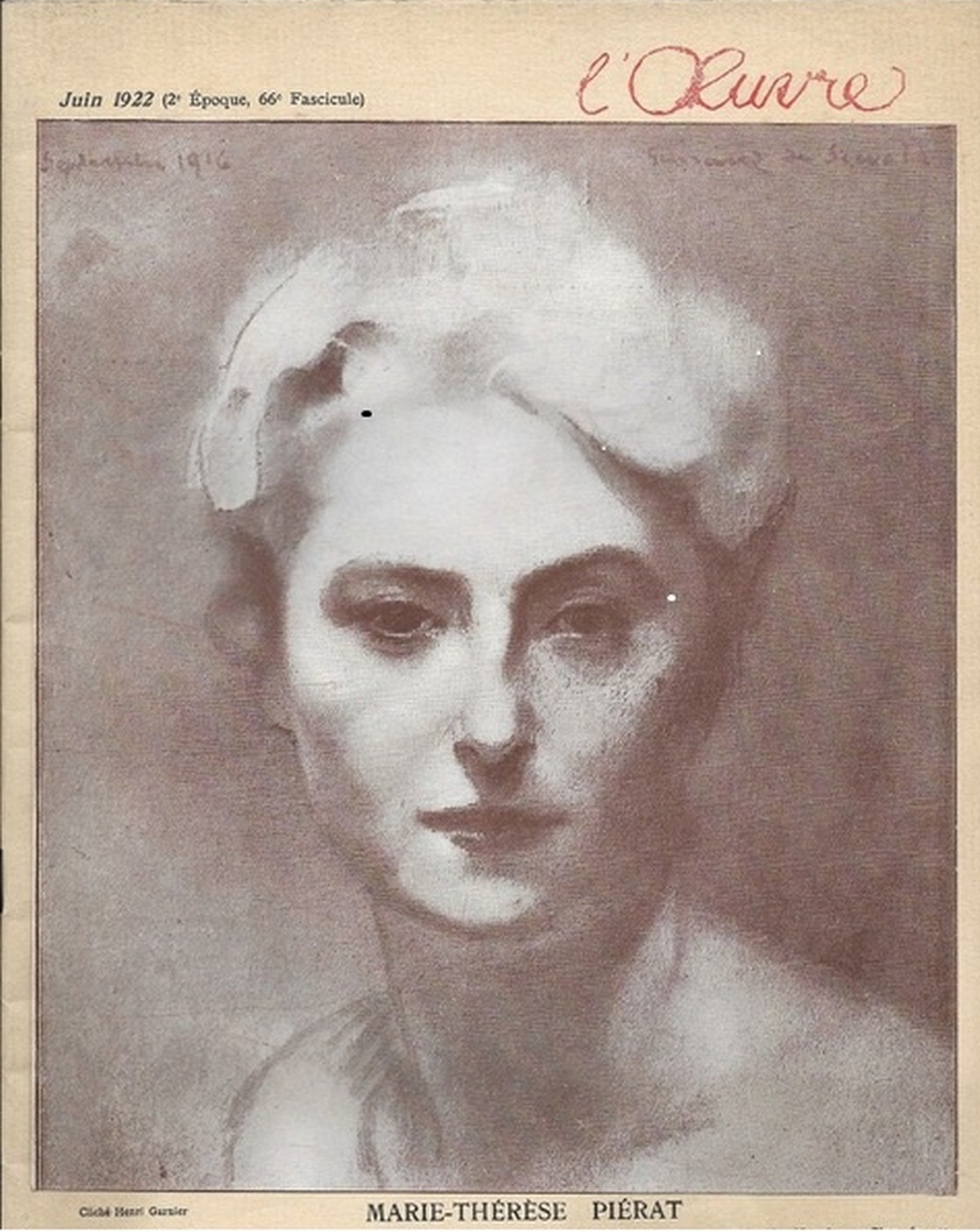 L'Oeuvre juni 1922