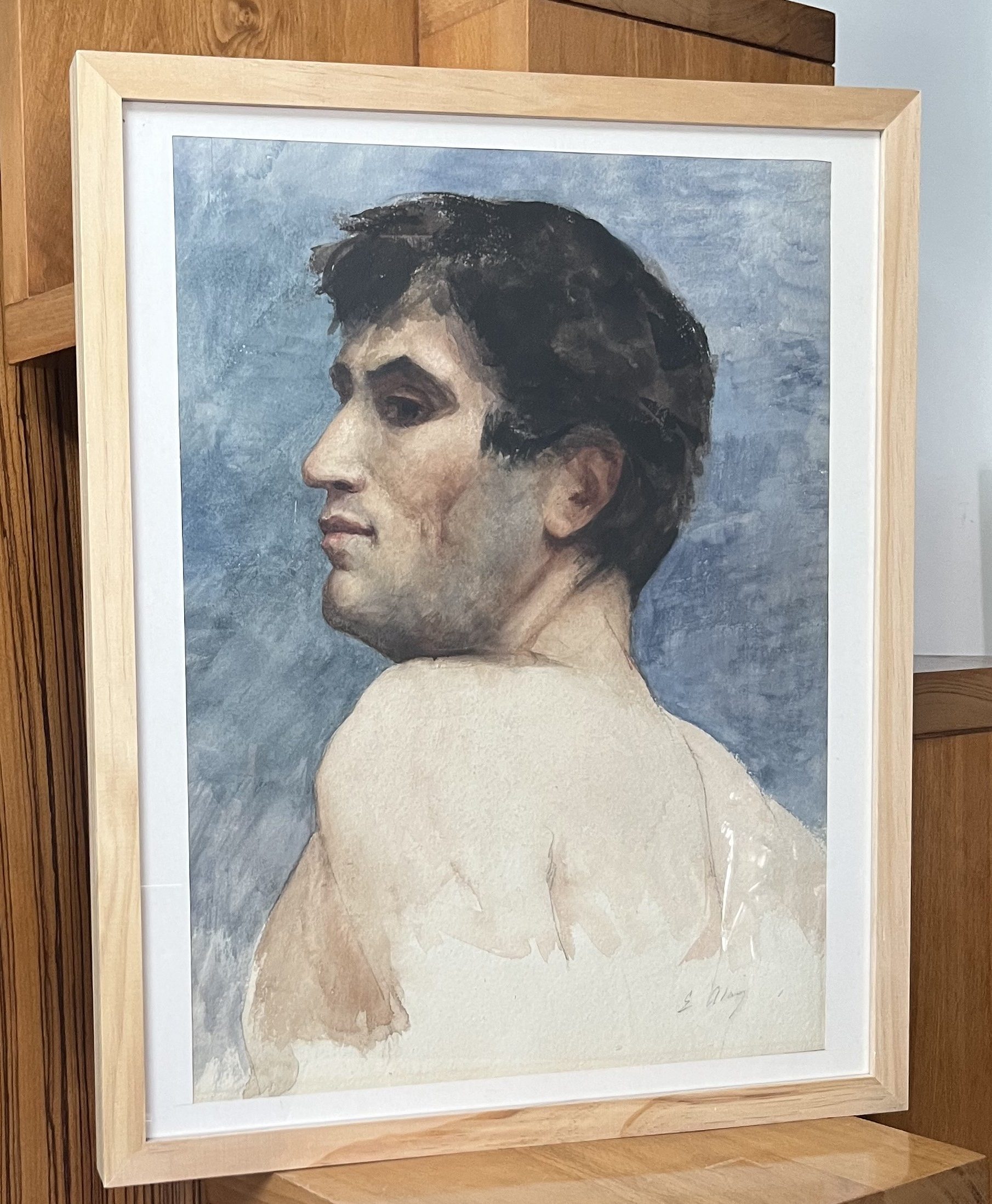Homme en buste aquarelle 9