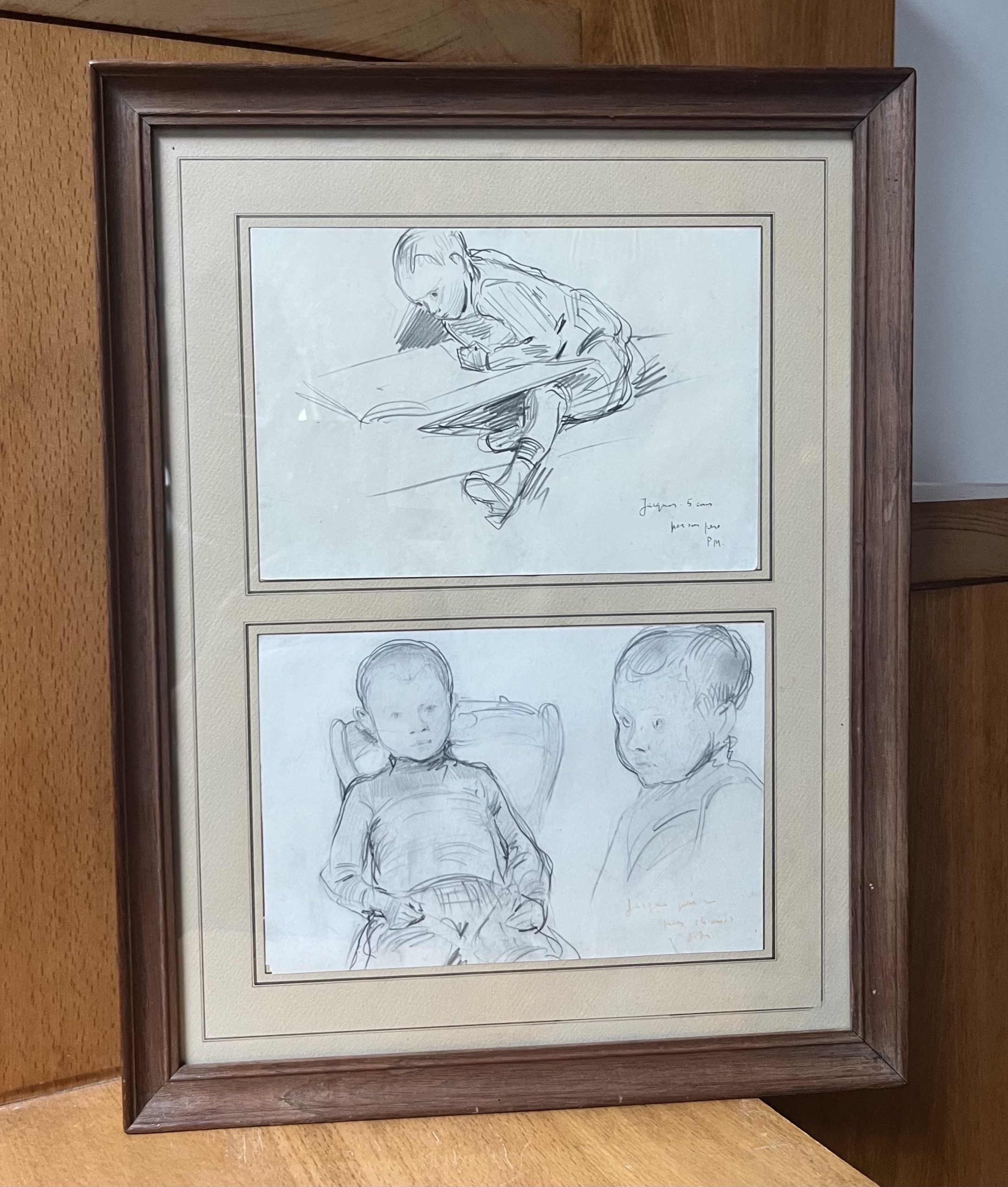 Paul Mathey Deux portraits de son fils 12