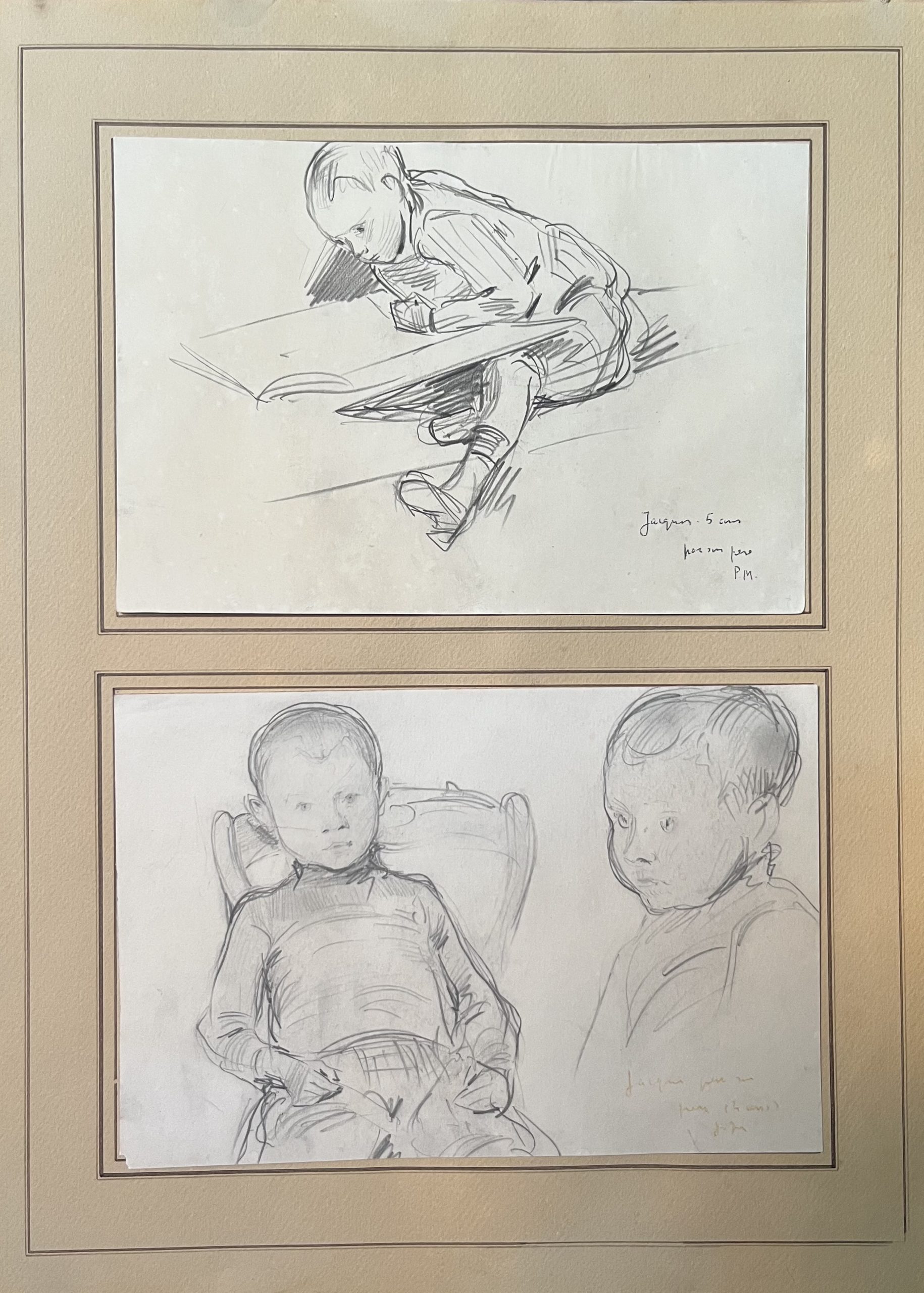 Paul Mathey Deux portraits de son fils 2