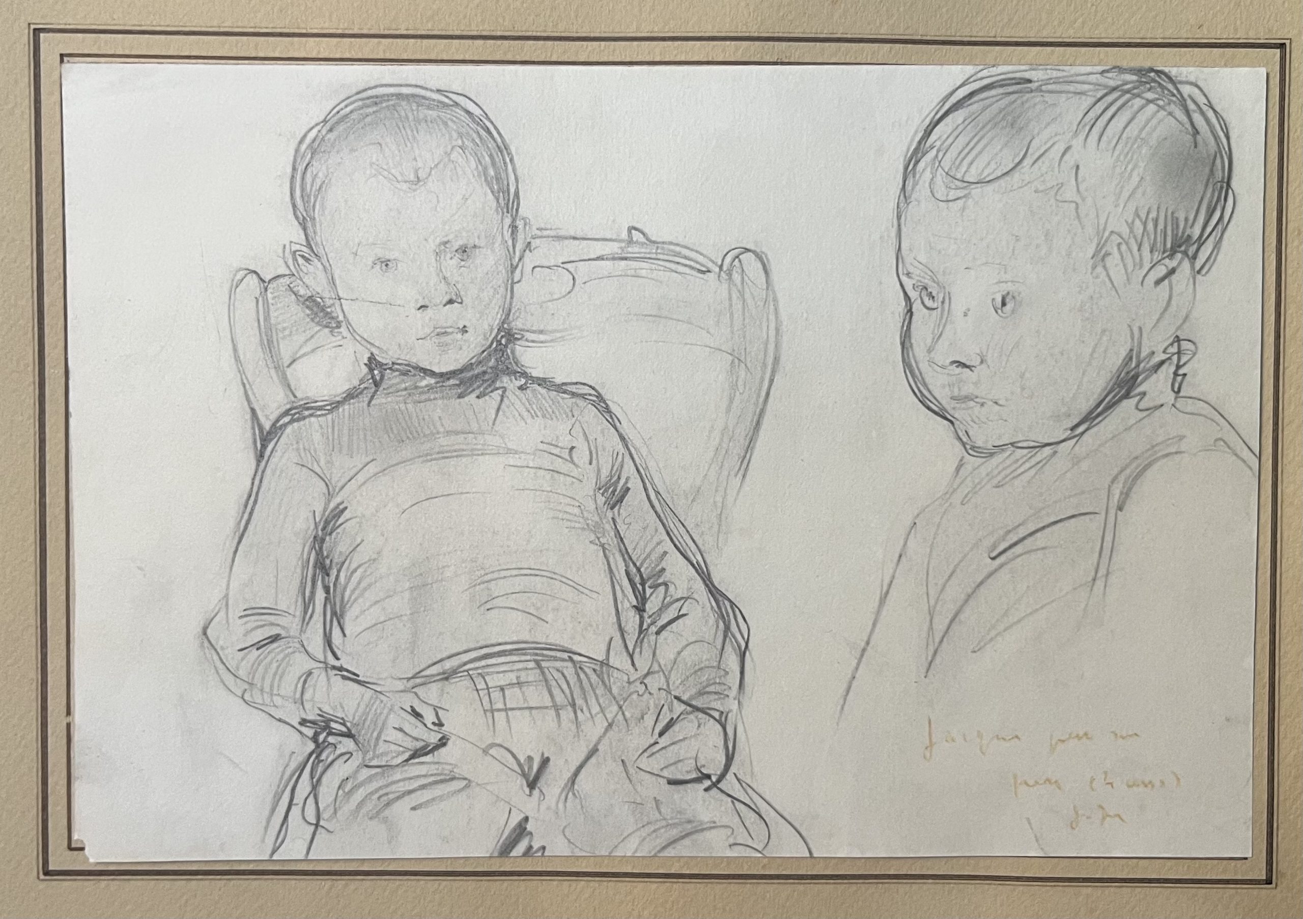 Paul Mathey Deux portraits de son fils 4