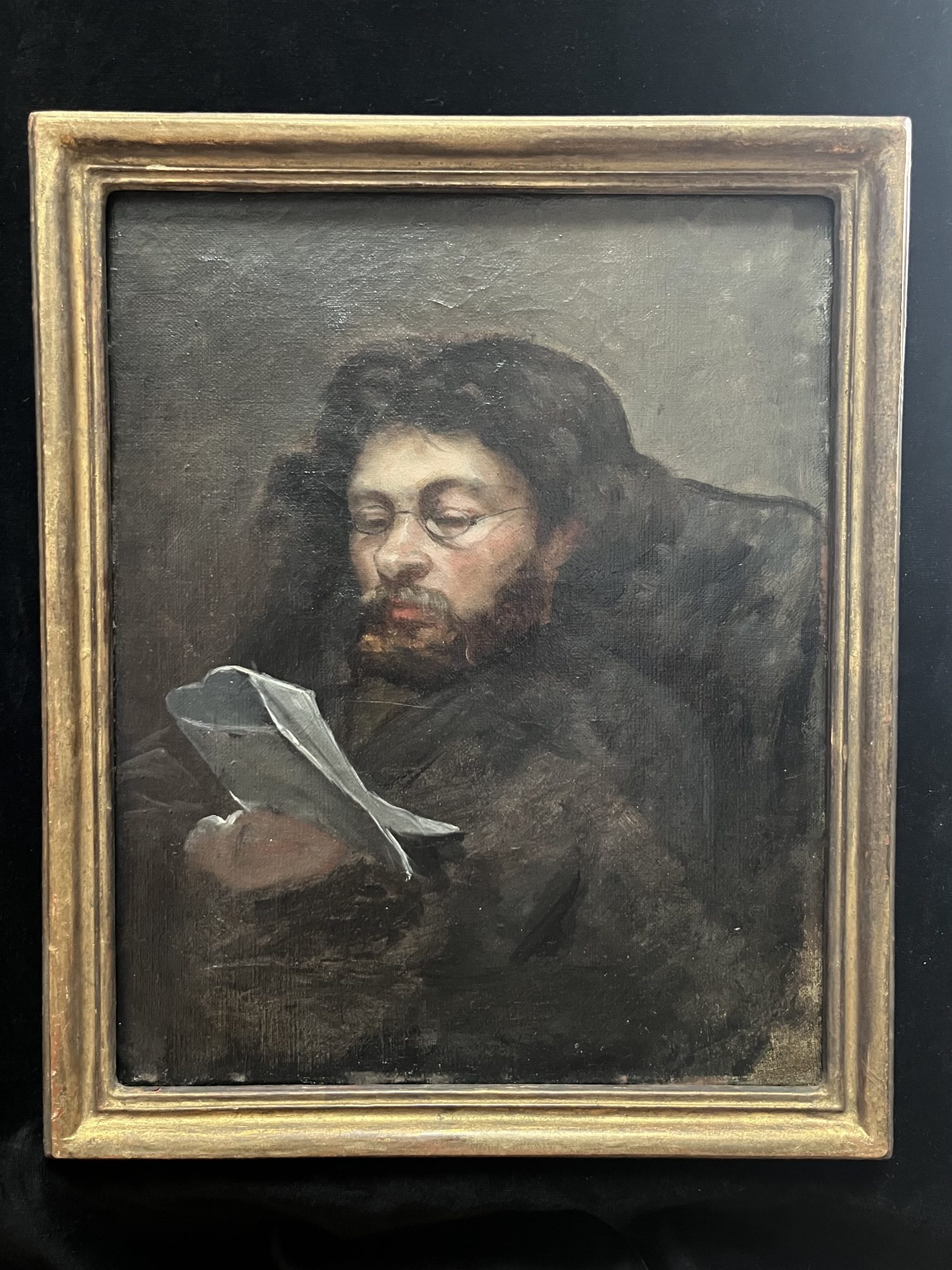 Ecole française XIX° Homme lisant 10