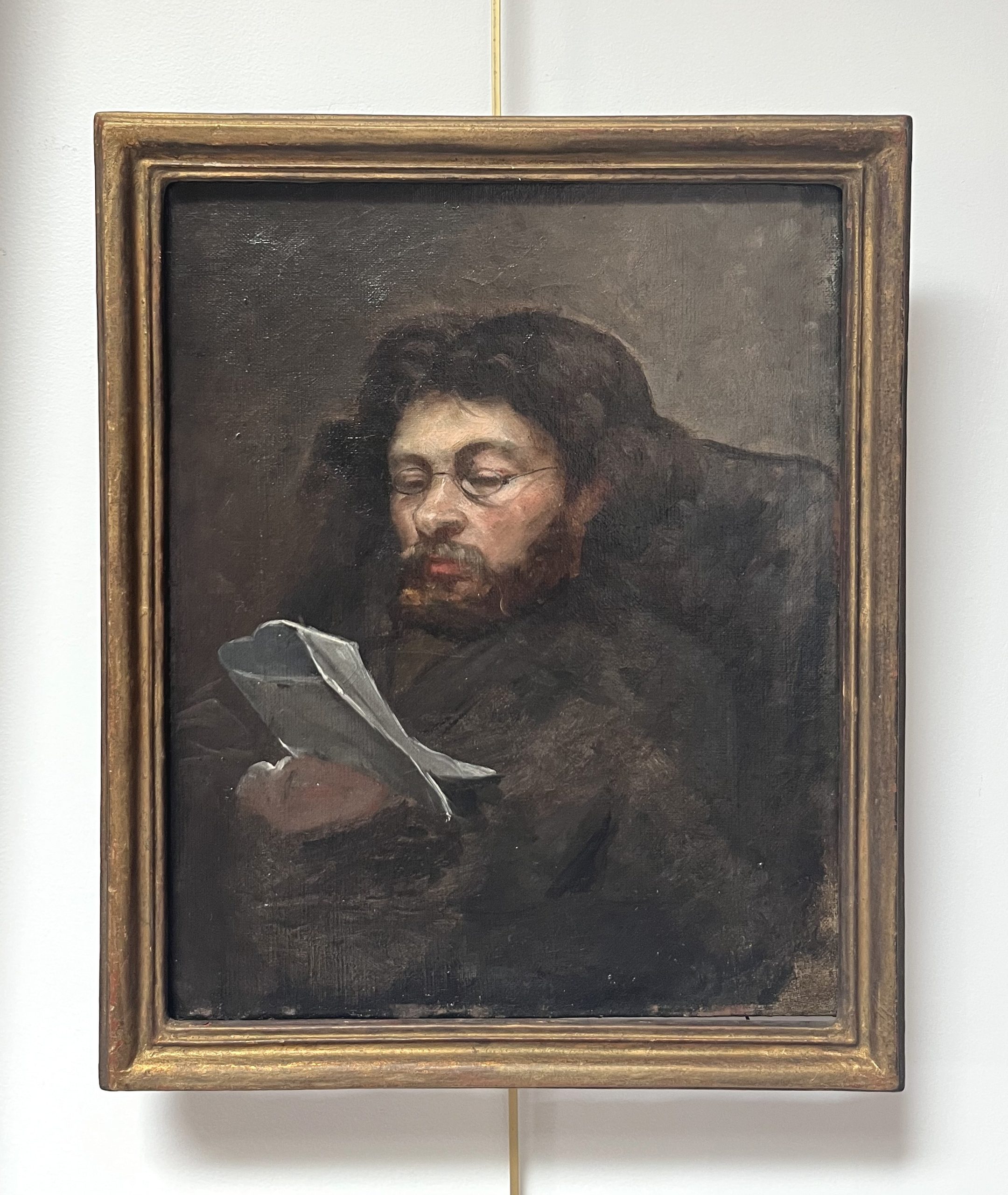 Ecole française XIX° Homme lisant 3