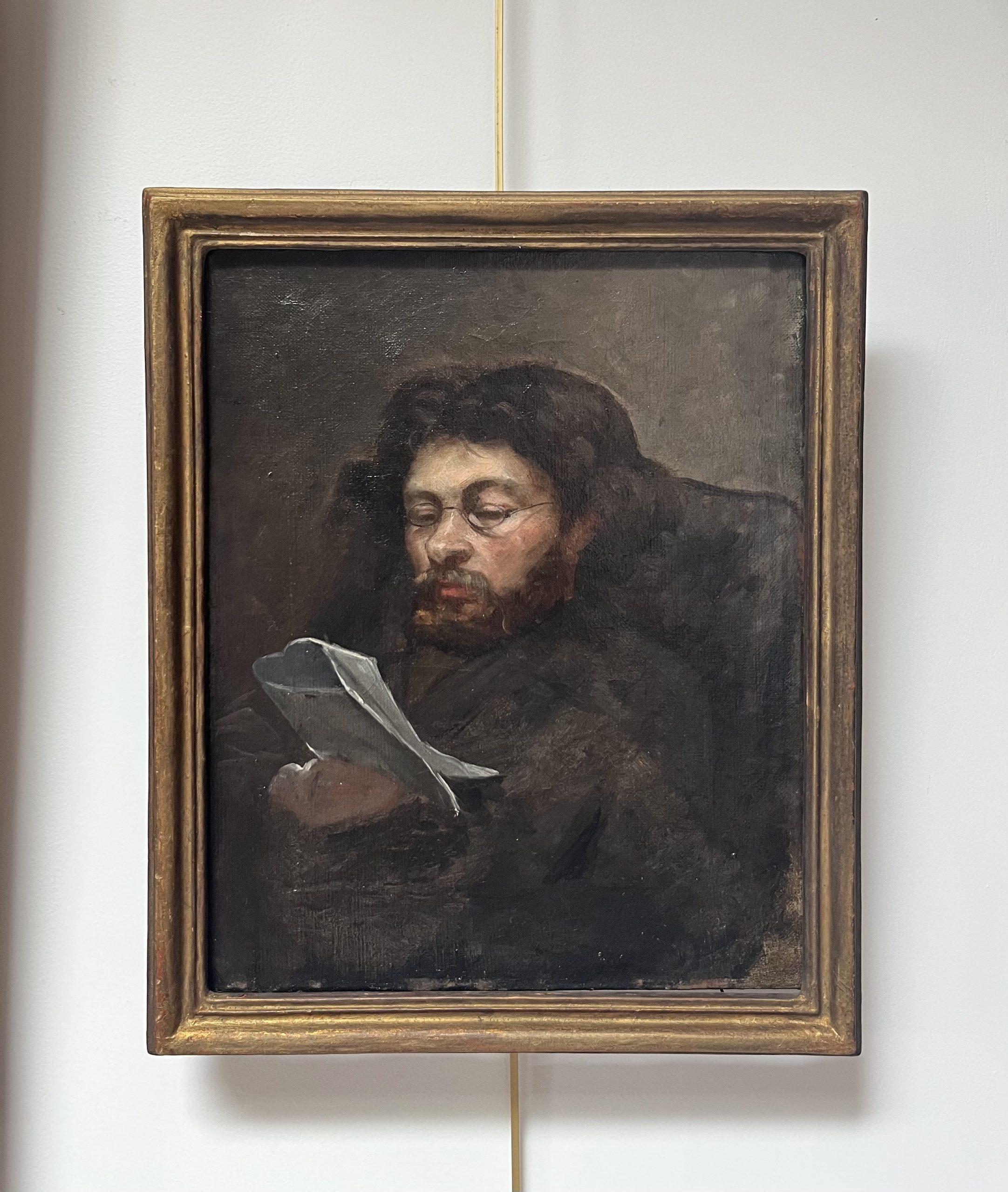 Ecole française XIX° Homme lisant 6