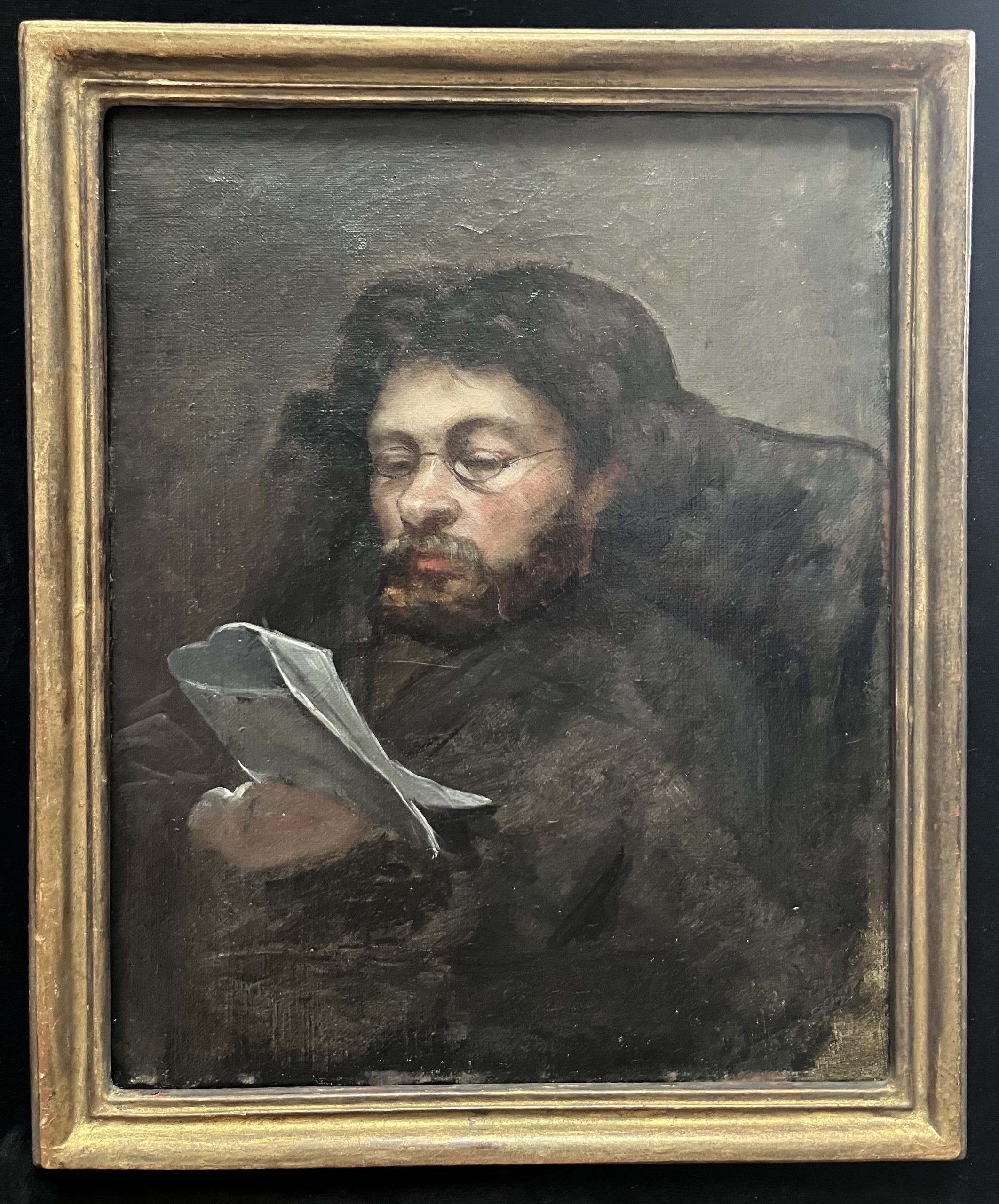 Ecole française XIX° Homme lisant 7